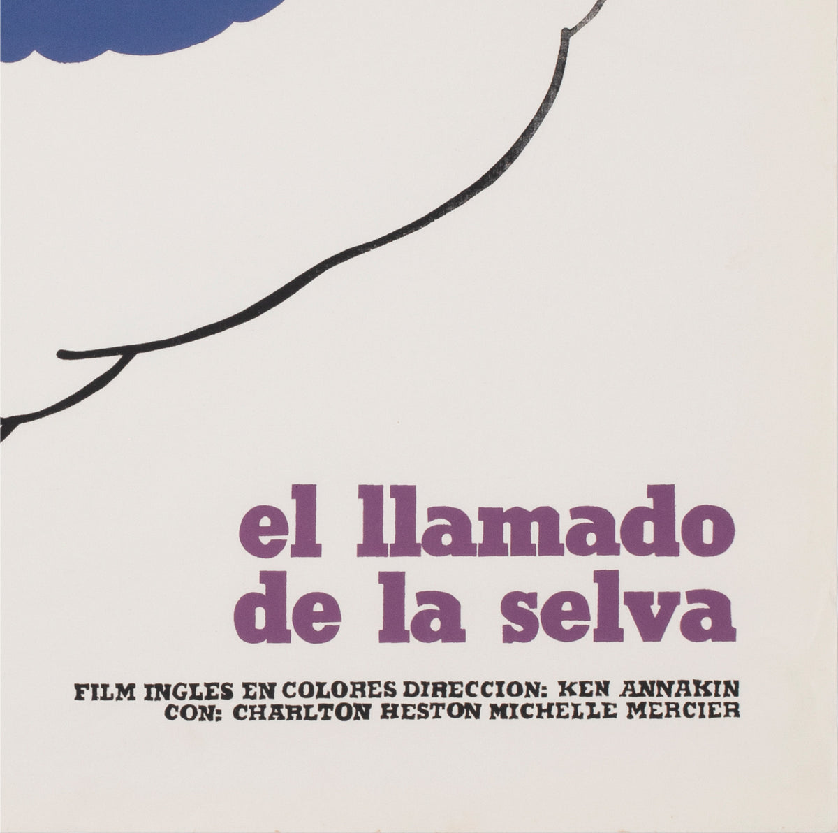 The Call of the Wild c1975 Cuban Film Movie Poster, Bachs - detail 