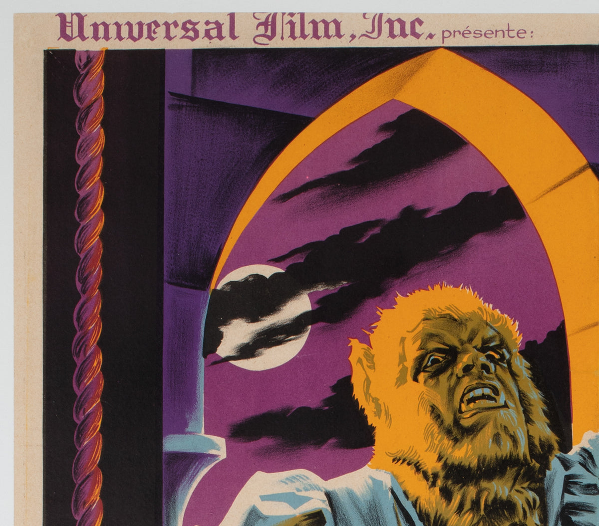 The Curse of the Werewolf 1962 French Moyenne Film Movie Poster, Guy Gerard Noel - detail