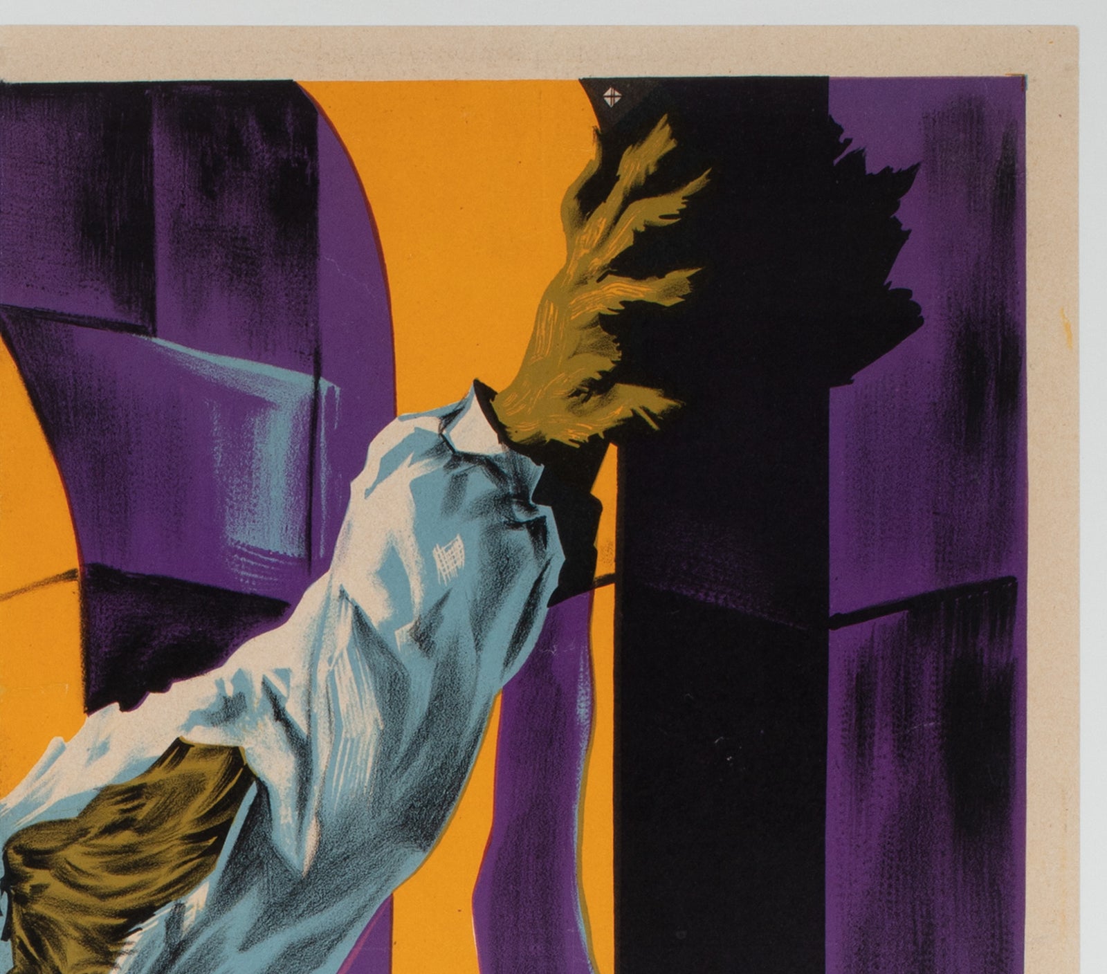 The Curse of the Werewolf 1962 French Moyenne Film Movie Poster, Guy Gerard Noel - detail