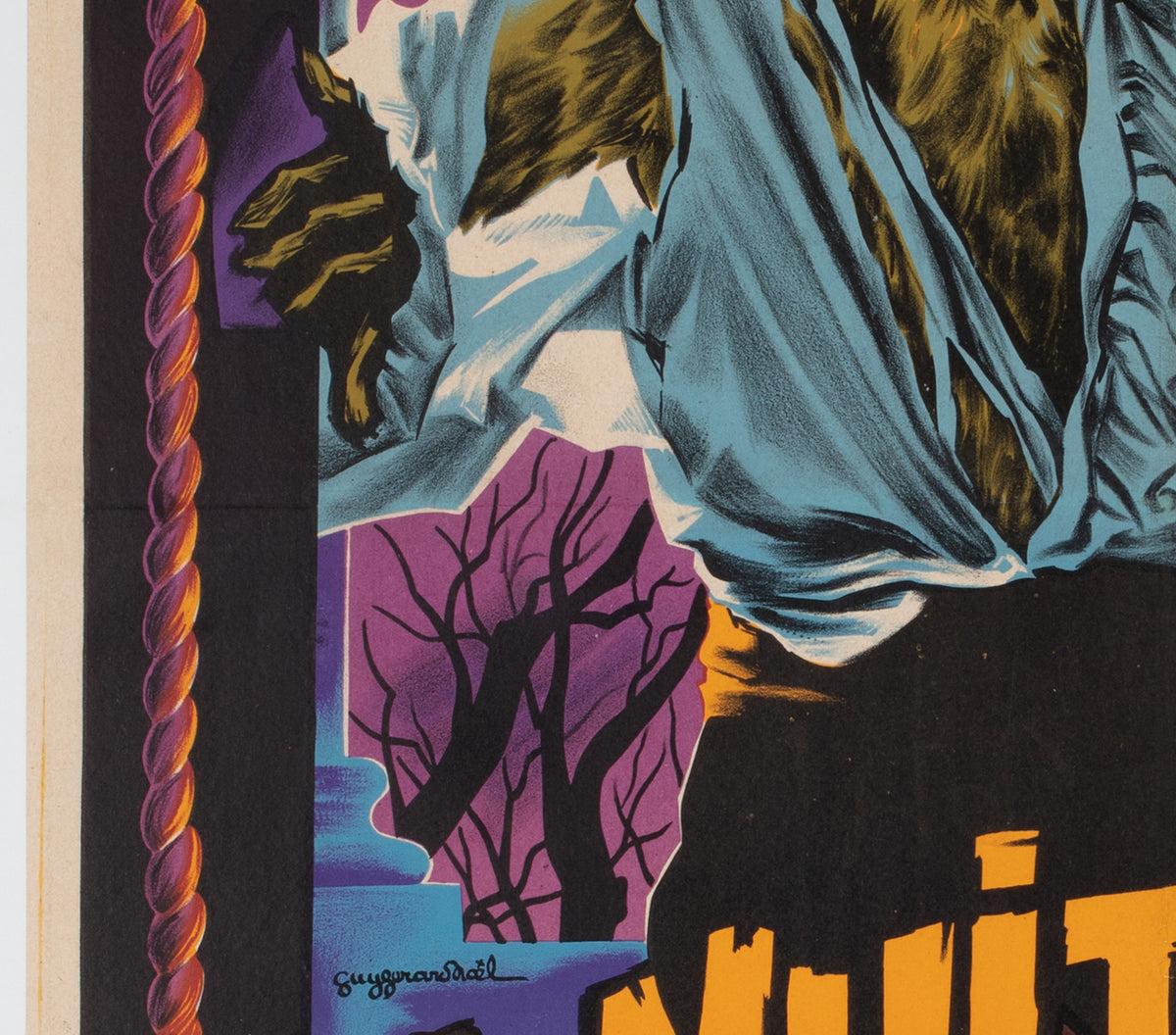 The Curse of the Werewolf 1962 French Moyenne Film Movie Poster, Guy Gerard Noel - detail