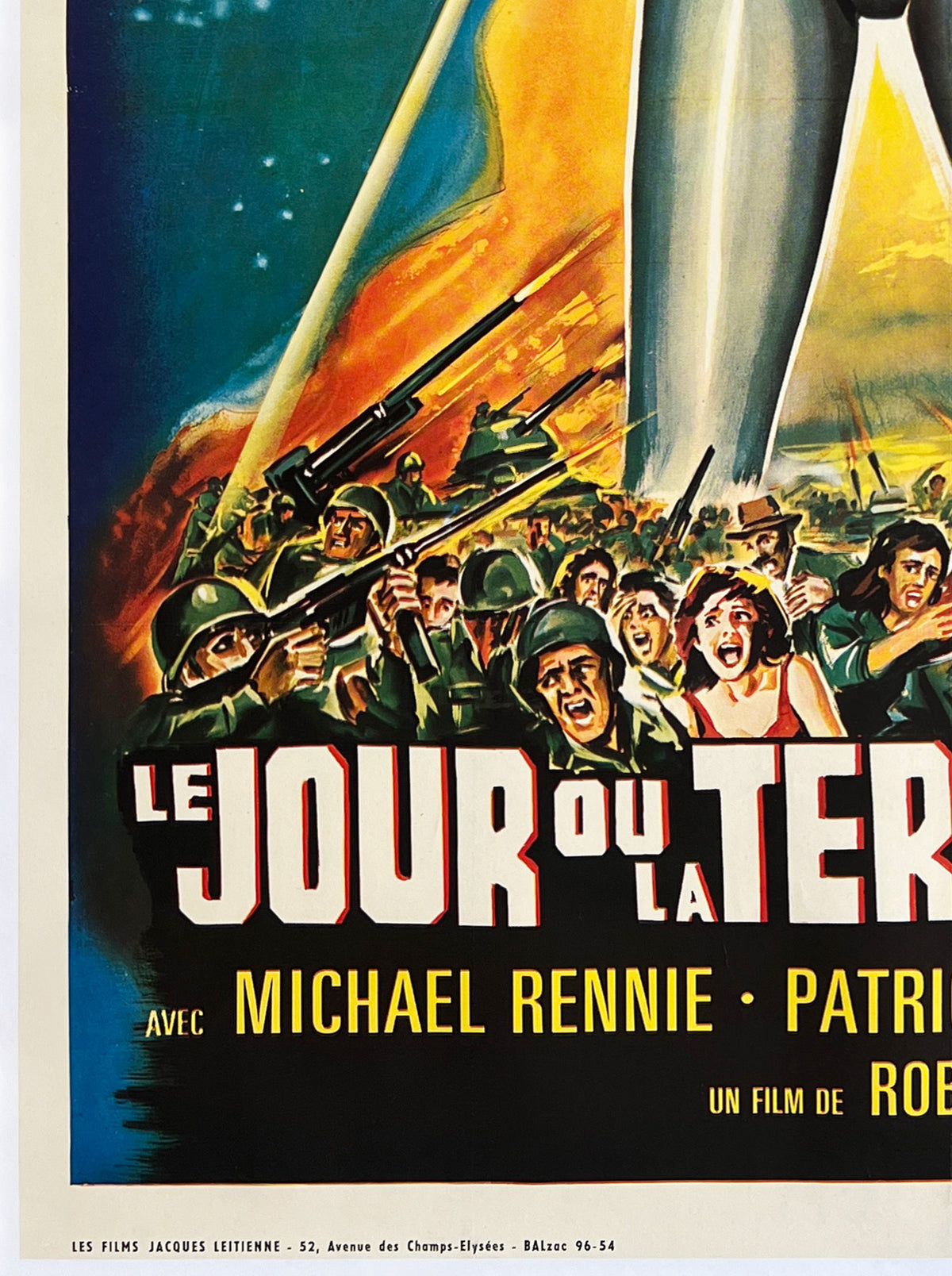 The Day the Earth Stood Still R1960s French Grande Film Movie Poster - detail