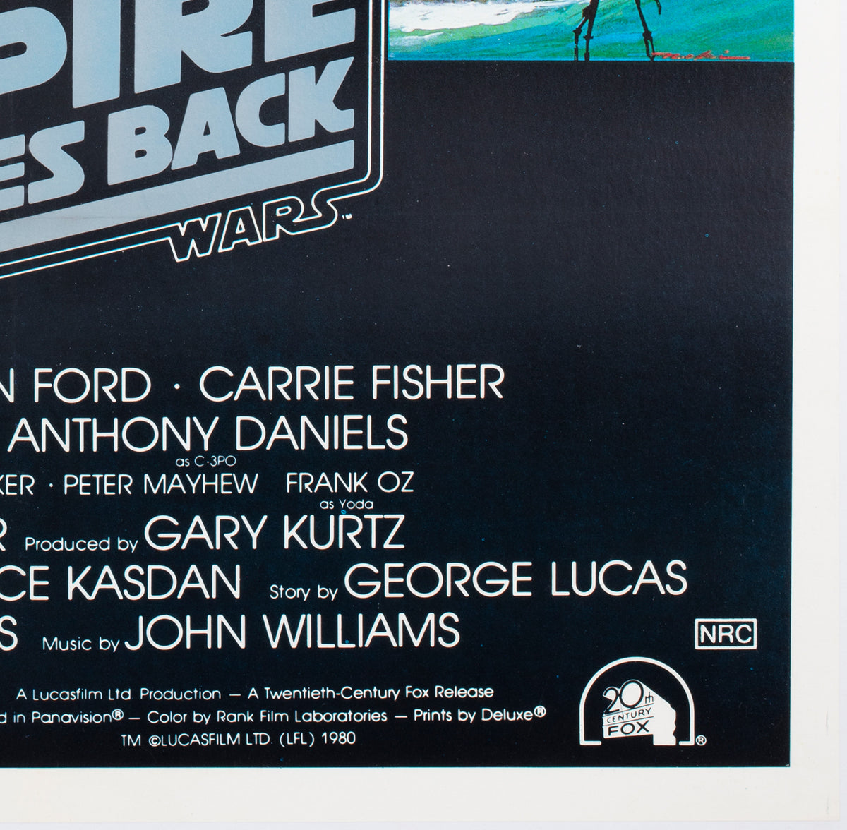 the empire strikes back 1980 australian 1 sheet film movie poster noriyoshi ohrai - detail