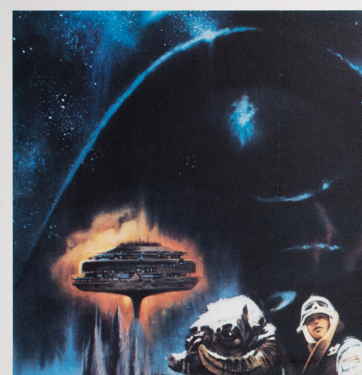 The Empire Strikes Back 1980 UK Quad GWTW Style Film Movie Poster - detail