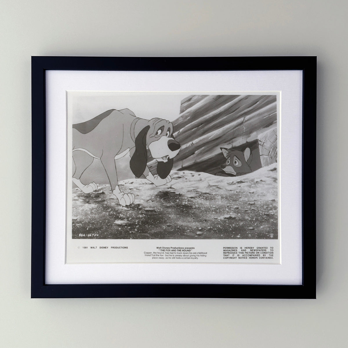 The Fox and the Hound 1981 Film Movie Press Publicity Still Framed
