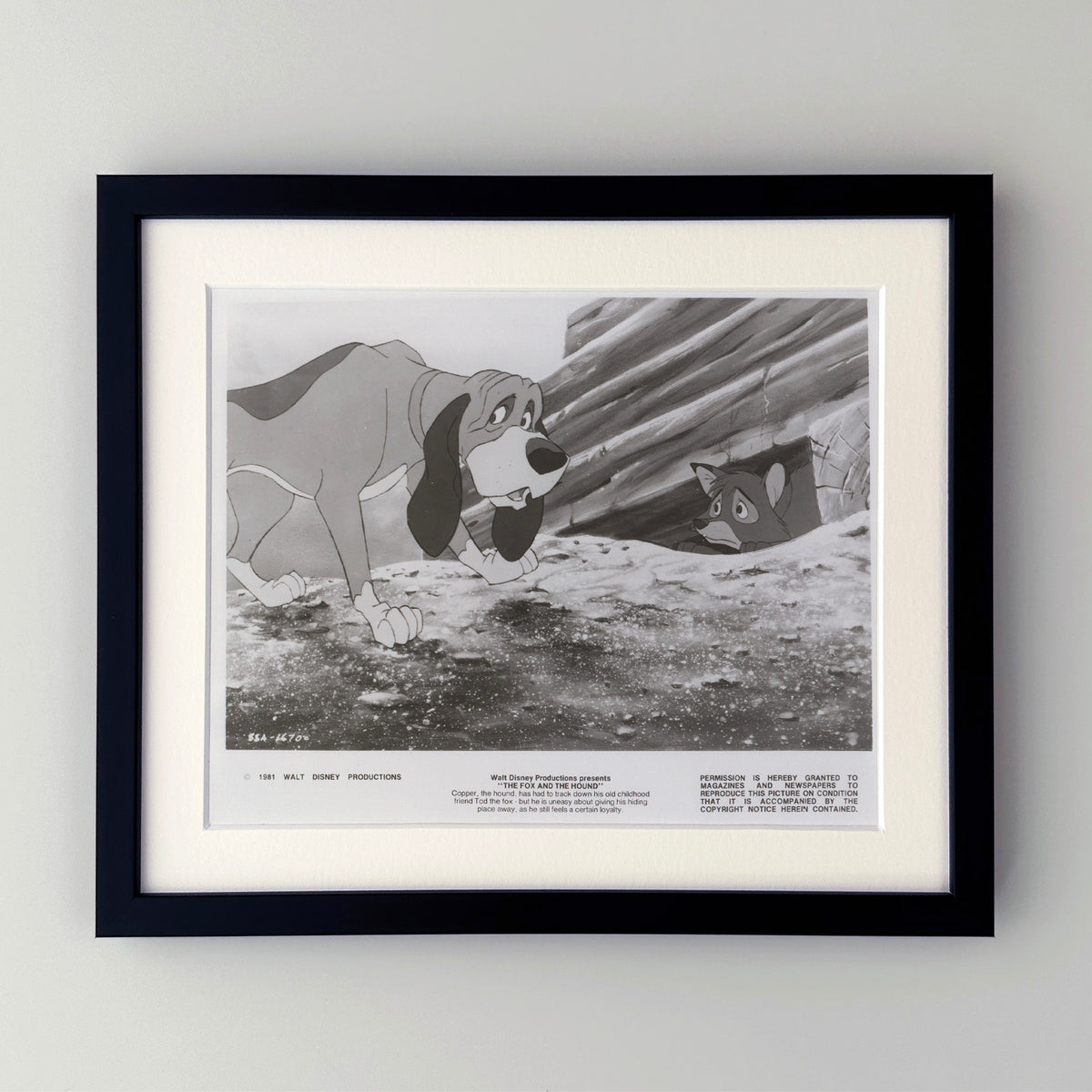 The Fox and the Hound 1981 Film Movie Press Publicity Still Framed