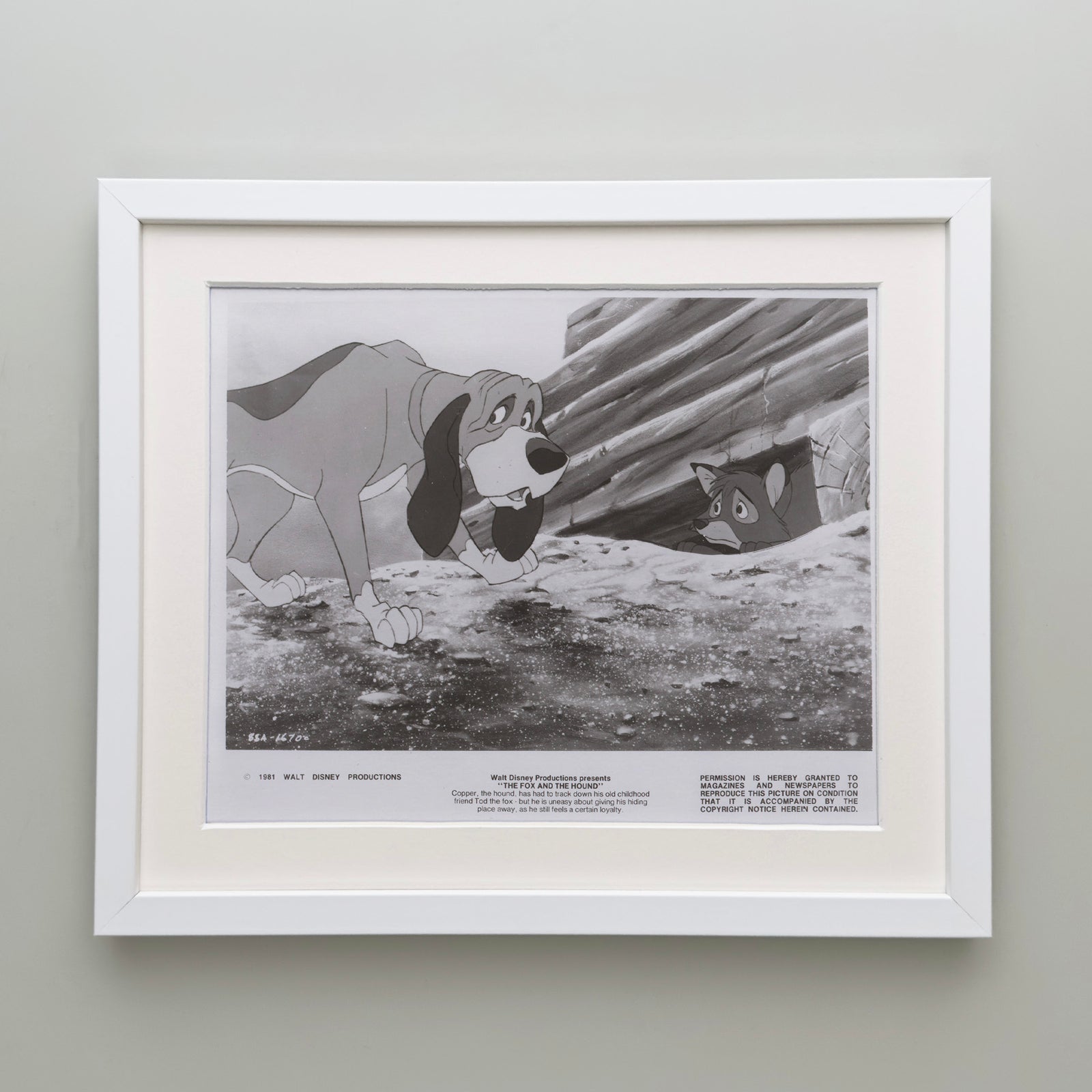 The Fox and the Hound 1981 Film Movie Press Publicity Still Framed
