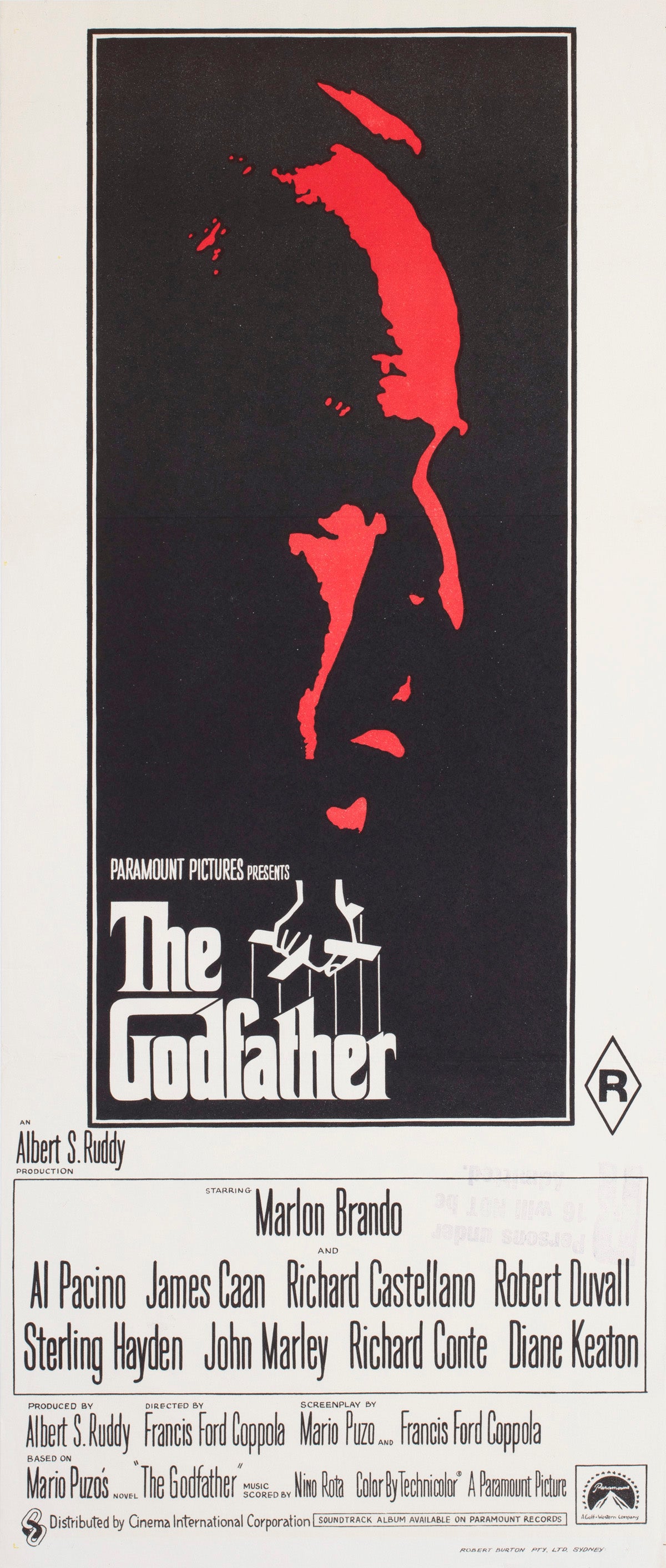 The Godfather 1972 Australian Daybill Film Movie Poster Fujita