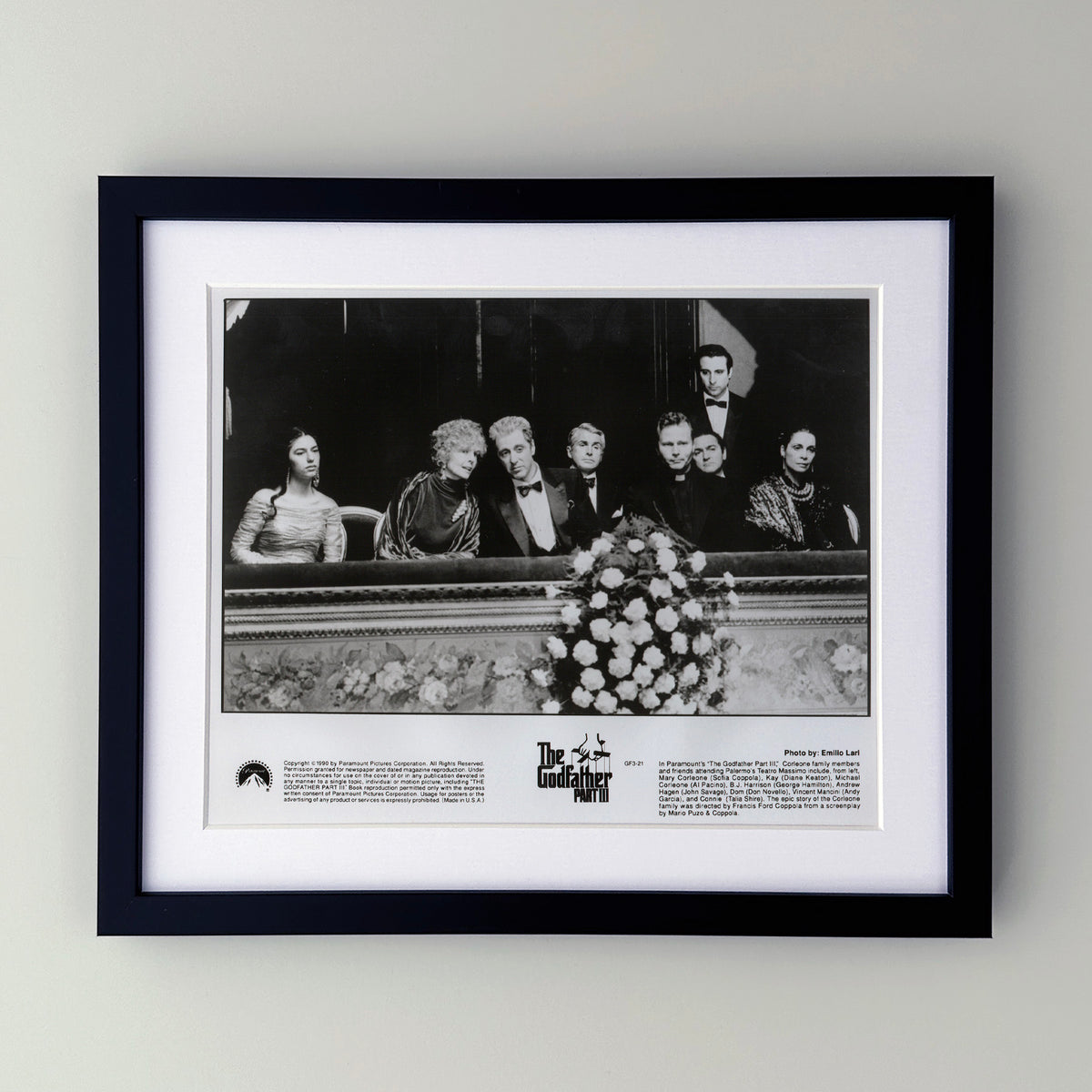 The Godfather Part 3 1990 Film Movie Press Publicity Still Framed