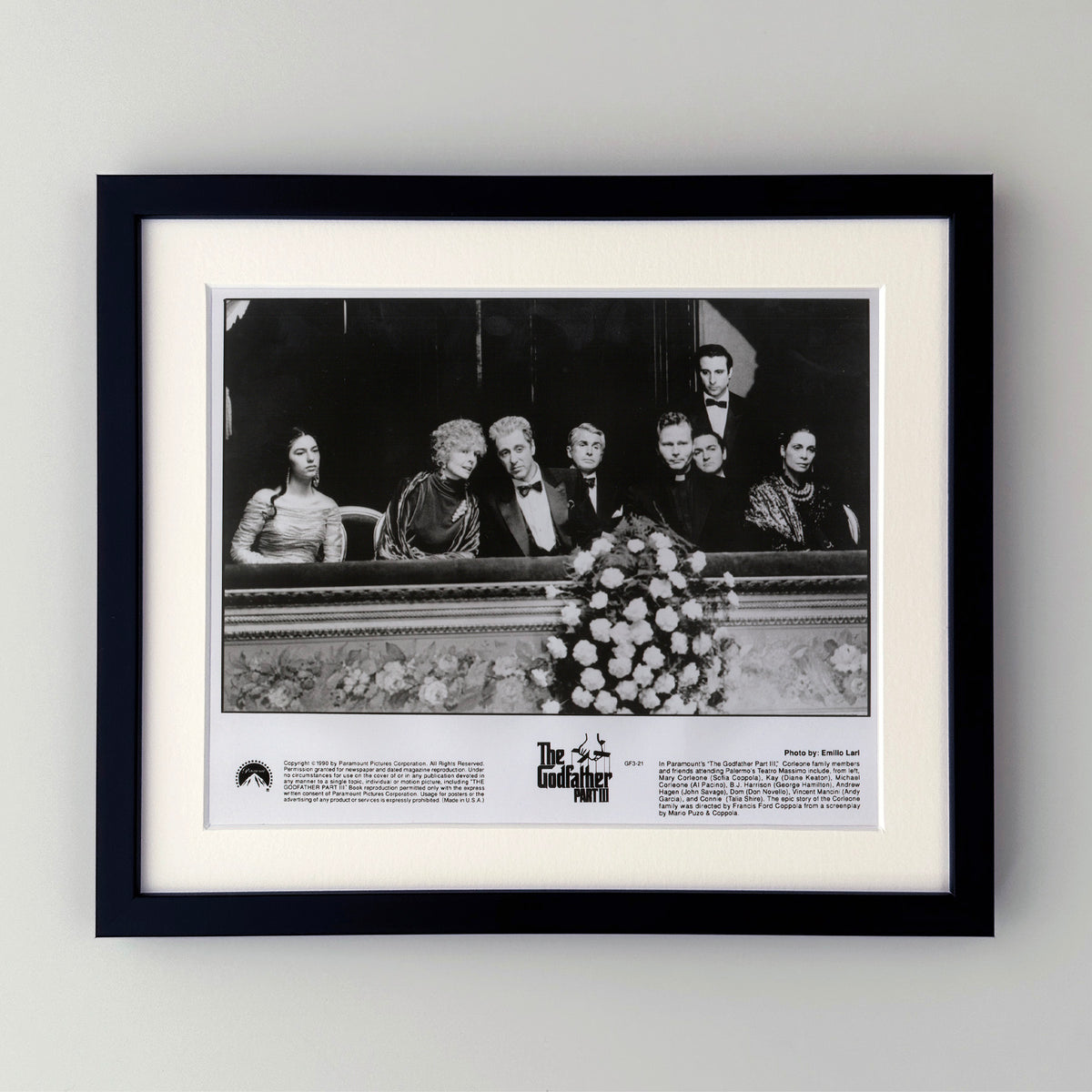 The Godfather Part 3 1990 Film Movie Press Publicity Still Framed