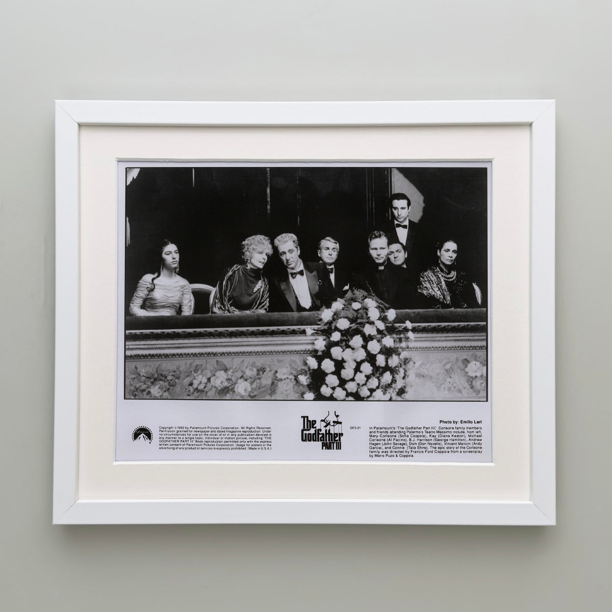 The Godfather Part 3 1990 Film Movie Press Publicity Still Framed