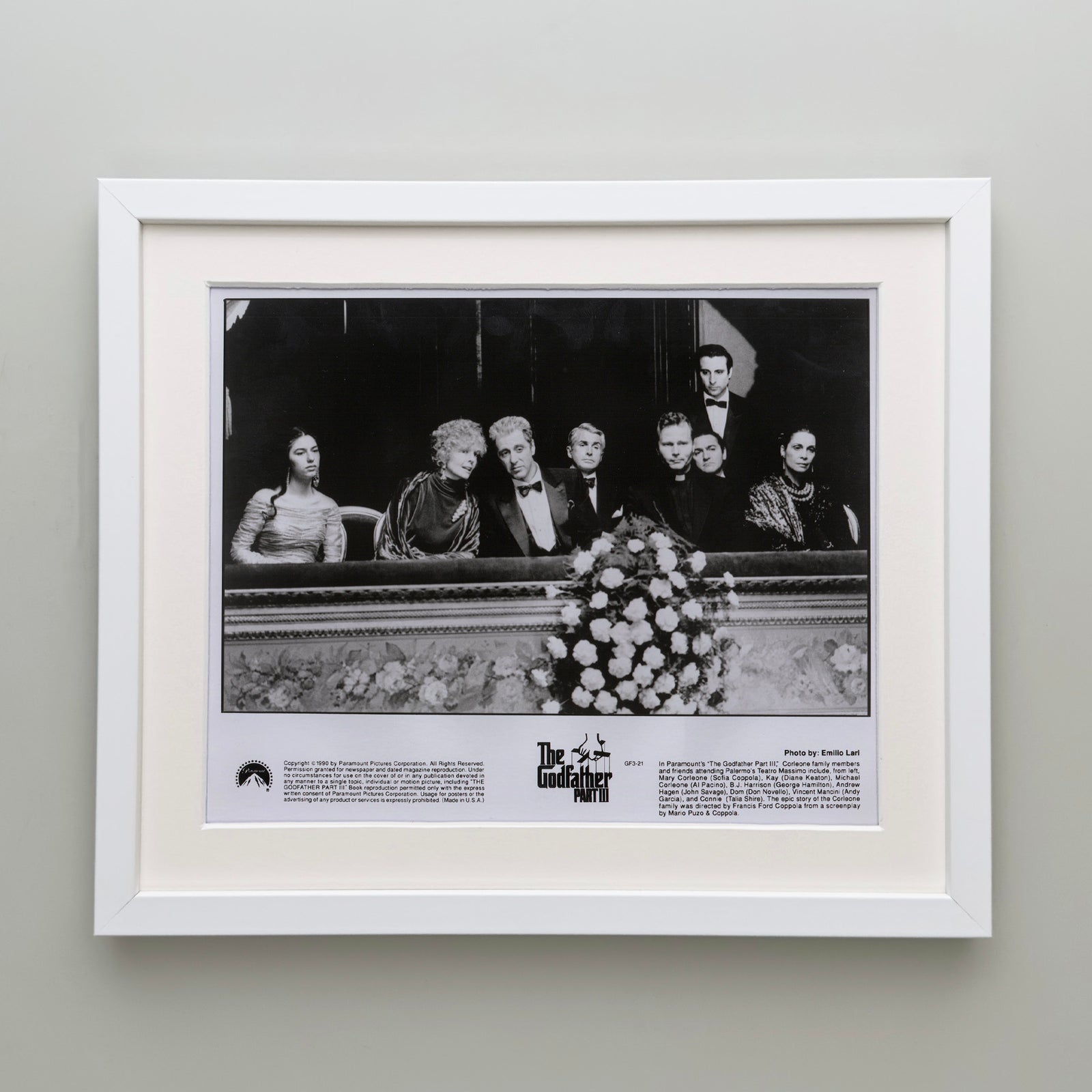The Godfather Part 3 1990 Film Movie Press Publicity Still Framed
