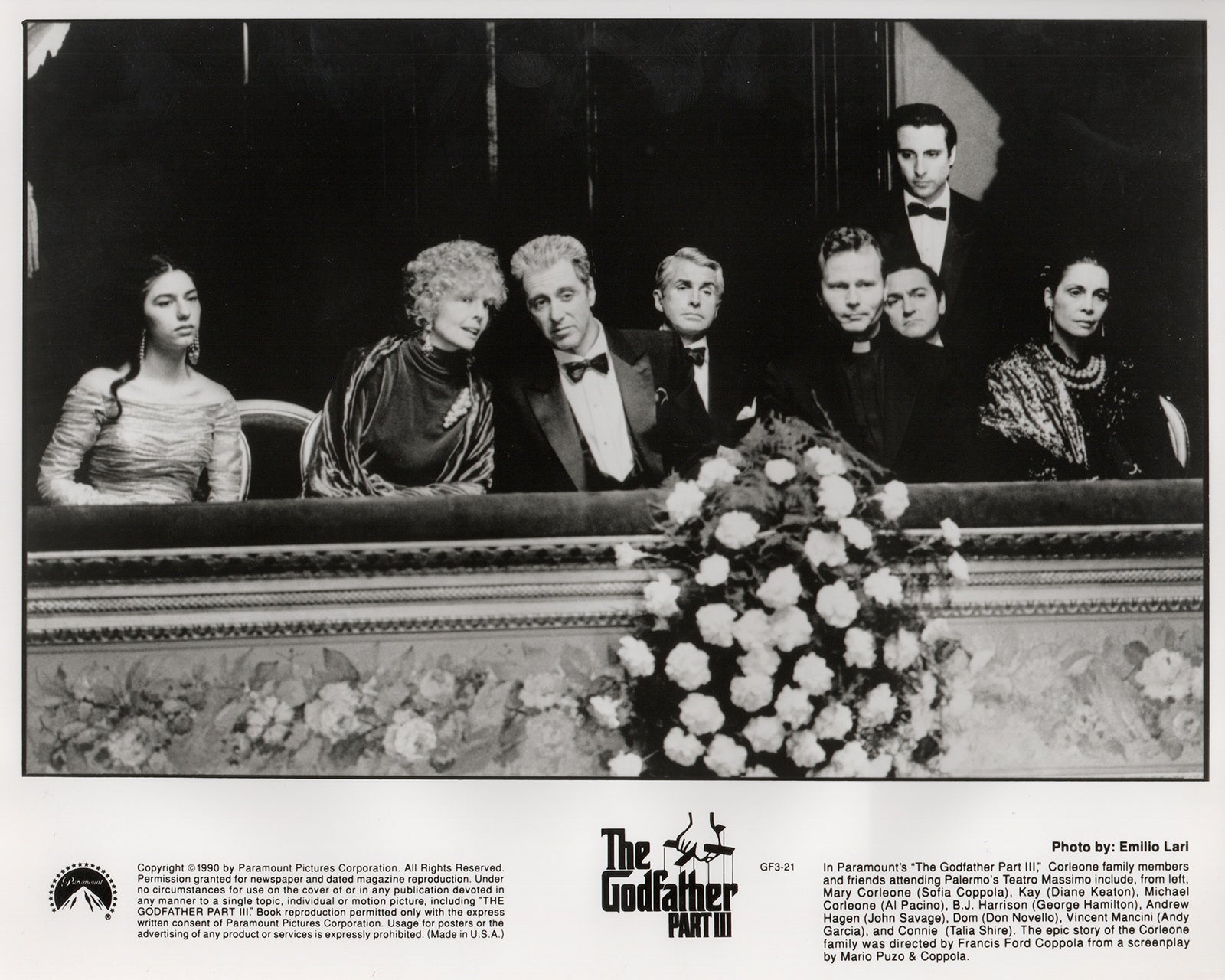The Godfather Part 3 1990 Film Movie Press Publicity Still Framed