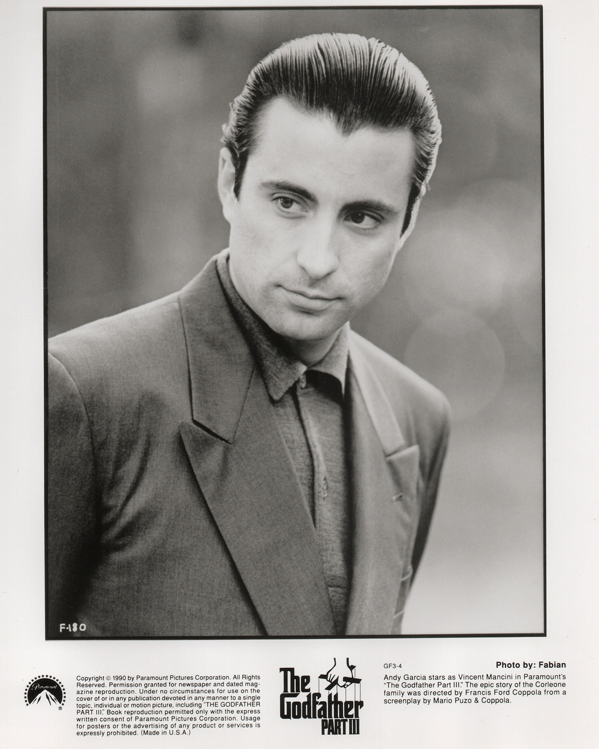 The Godfather Part 3 1990 Film Movie Press Publicity Still Framed