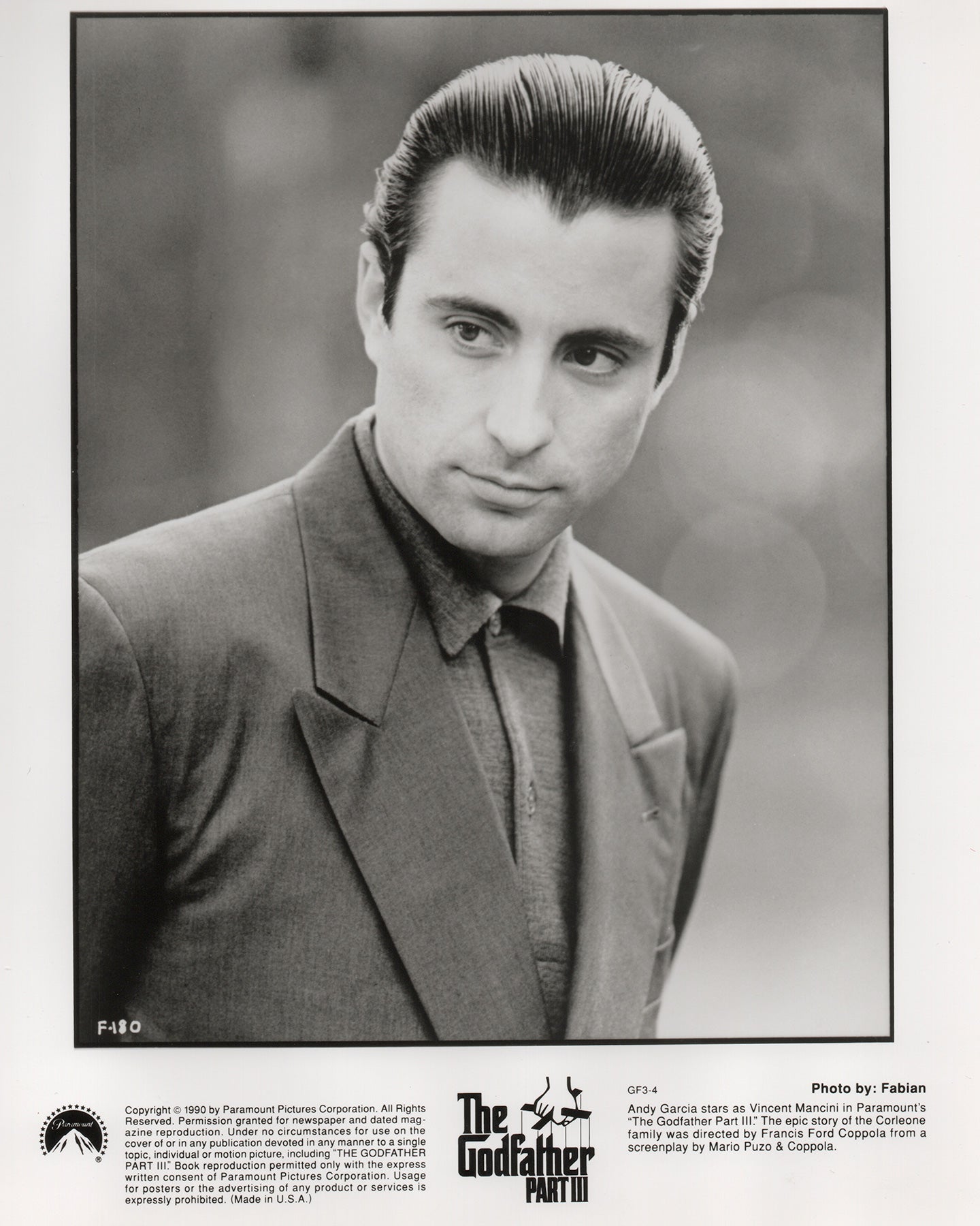 The Godfather Part 3 1990 Film Movie Press Publicity Still Framed