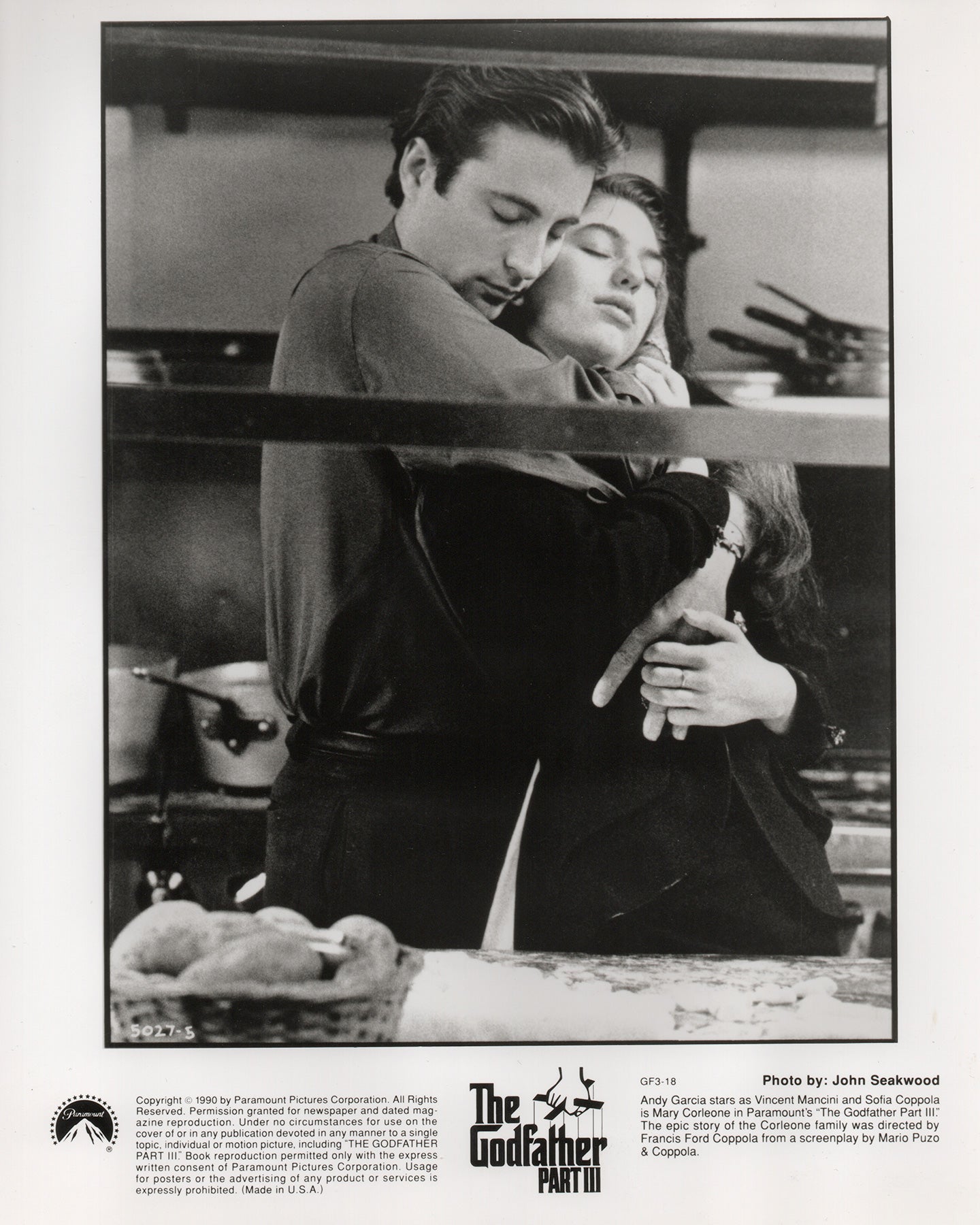 The Godfather Part 3 1990 Film Movie Press Publicity Still Framed