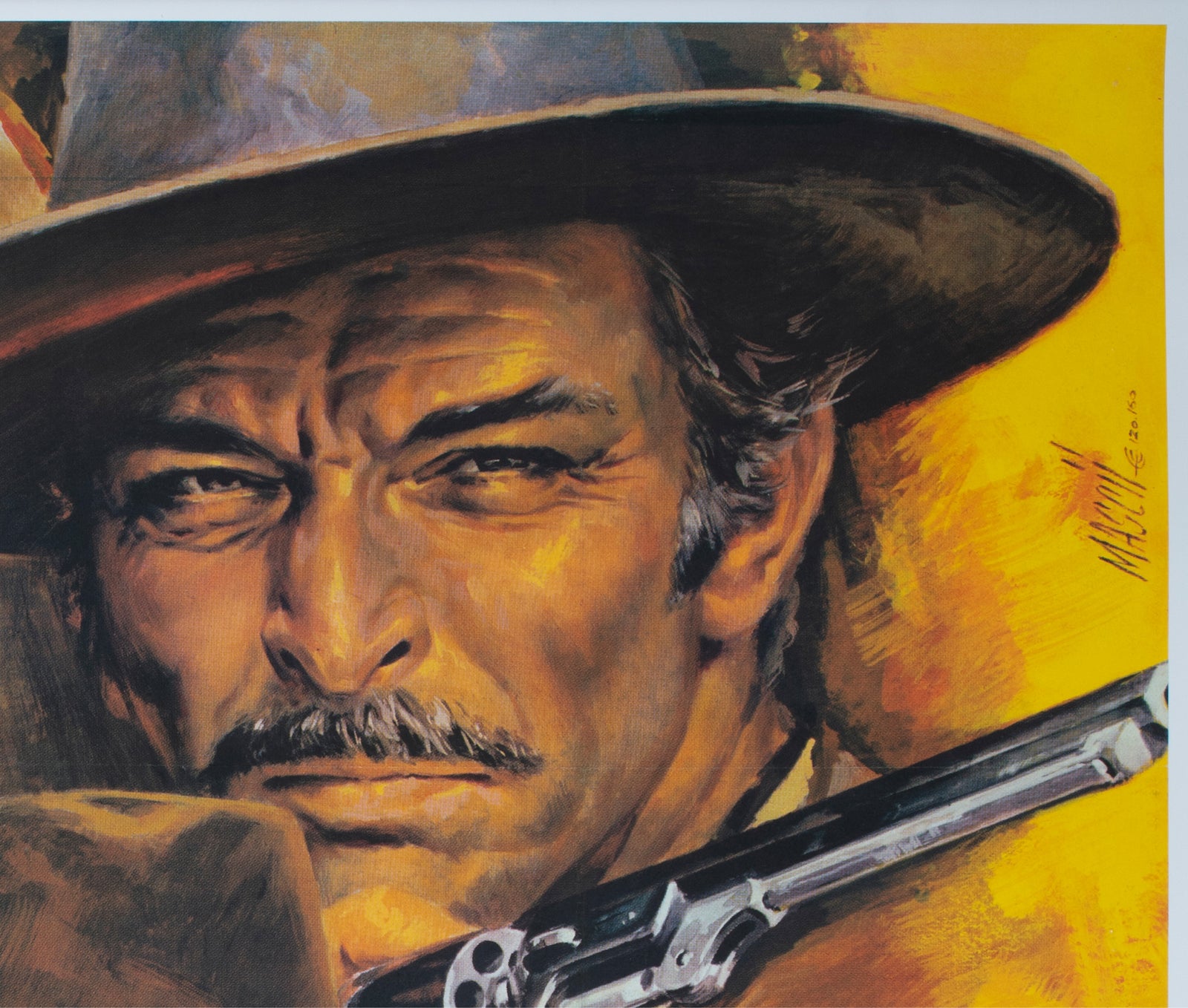 The Good The Bad The Ugly 1968 French Grande Film Poster Jean Mascii - detail