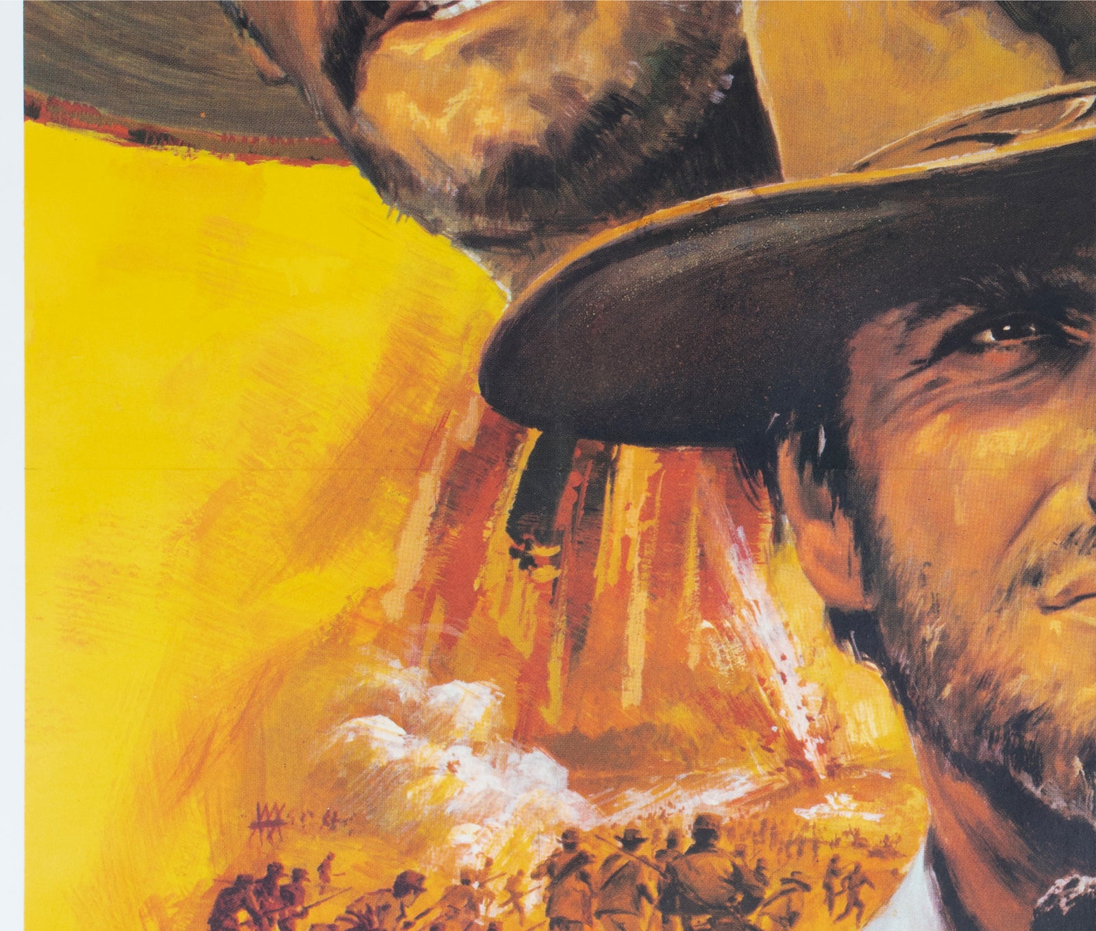 The Good The Bad The Ugly 1968 French Grande Film Poster Jean Mascii - detail