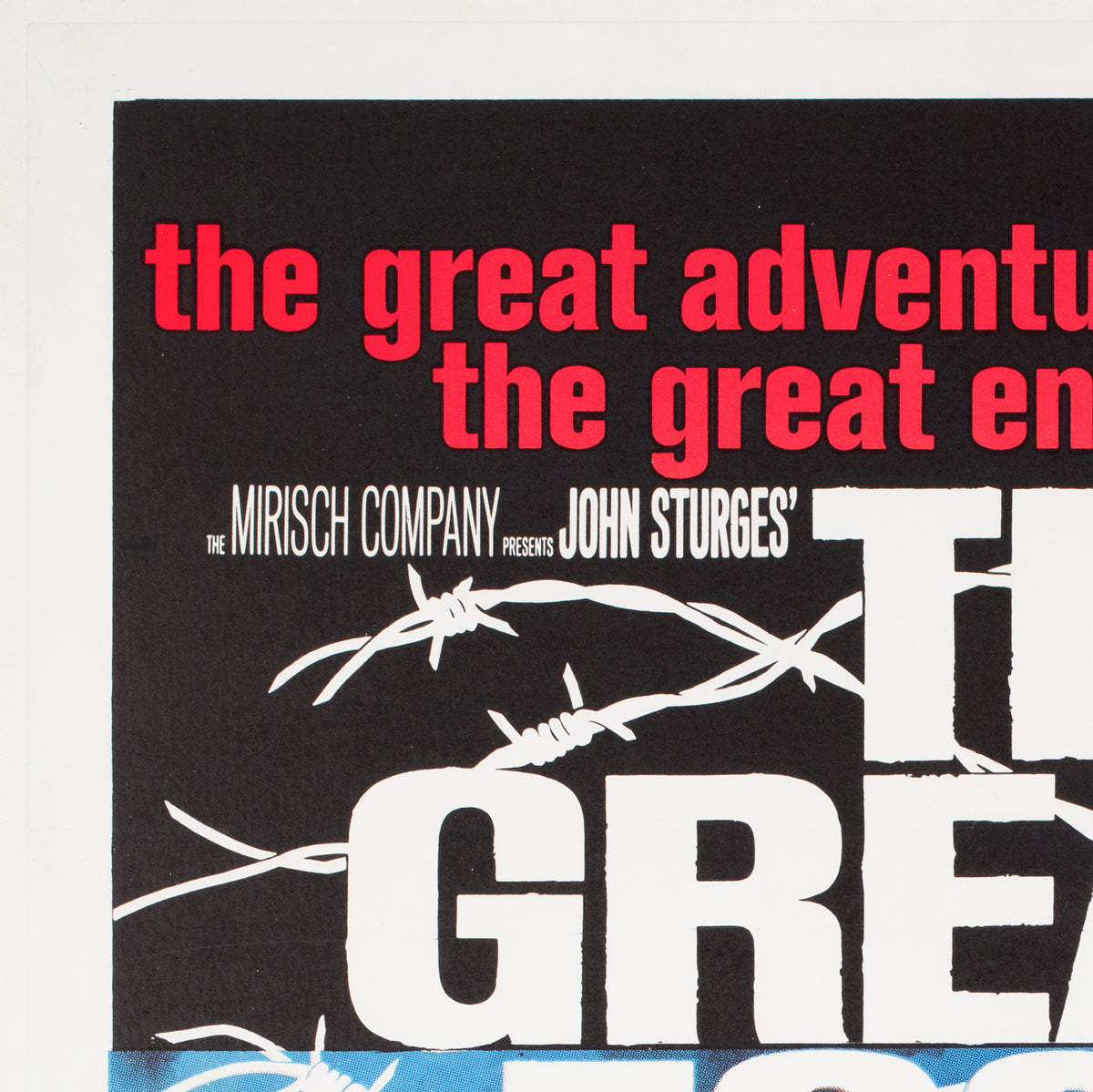 The Great Escape 1963 US 1 Sheet Film Movie Poster, Frank McCarthy - detail