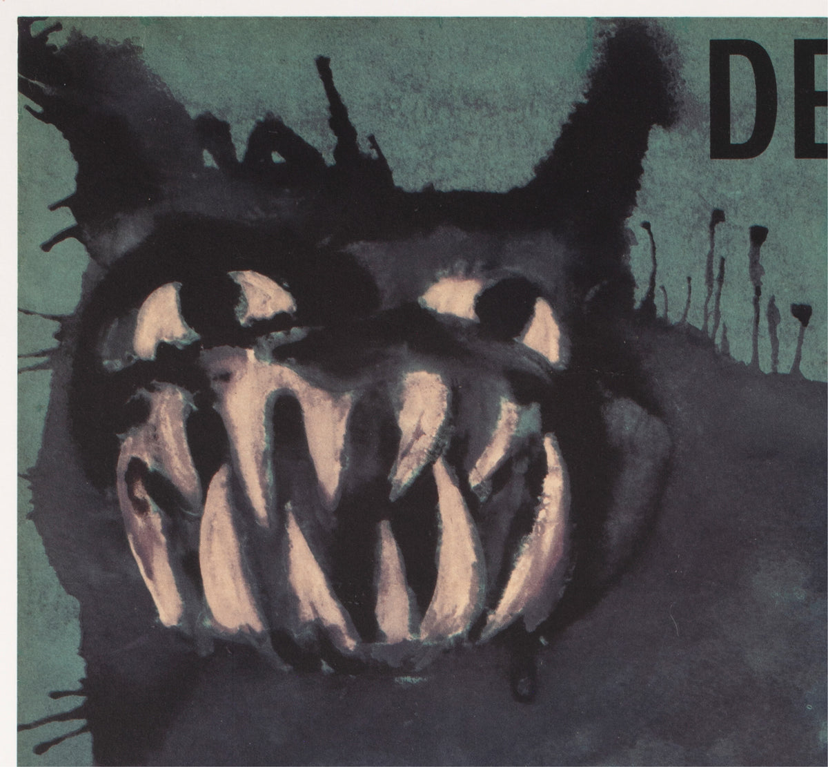 The Hound of the Baskervilles 1964 East German A1 Film Poster Schleissing Grouppe - detail