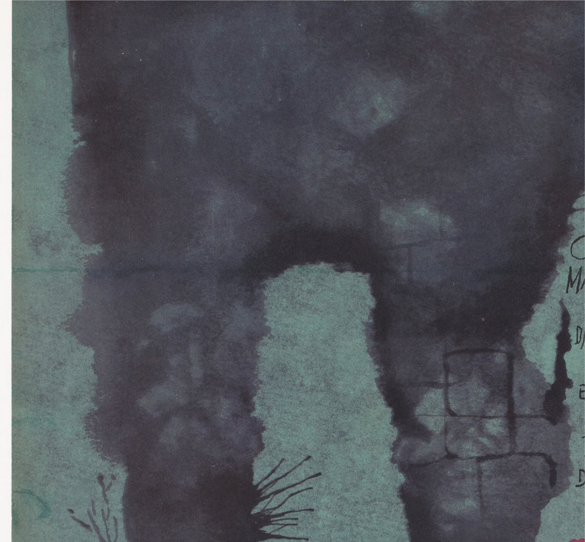 The Hound of the Baskervilles 1964 East German A1 Film Poster Schleissing Grouppe - detail