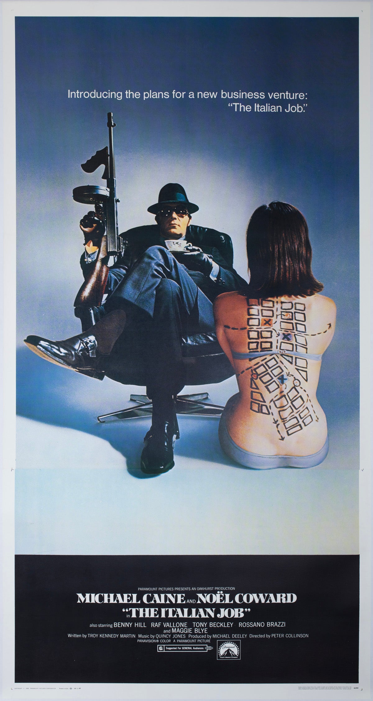 The Italian Job 1969 US 3 Sheet Film Poster