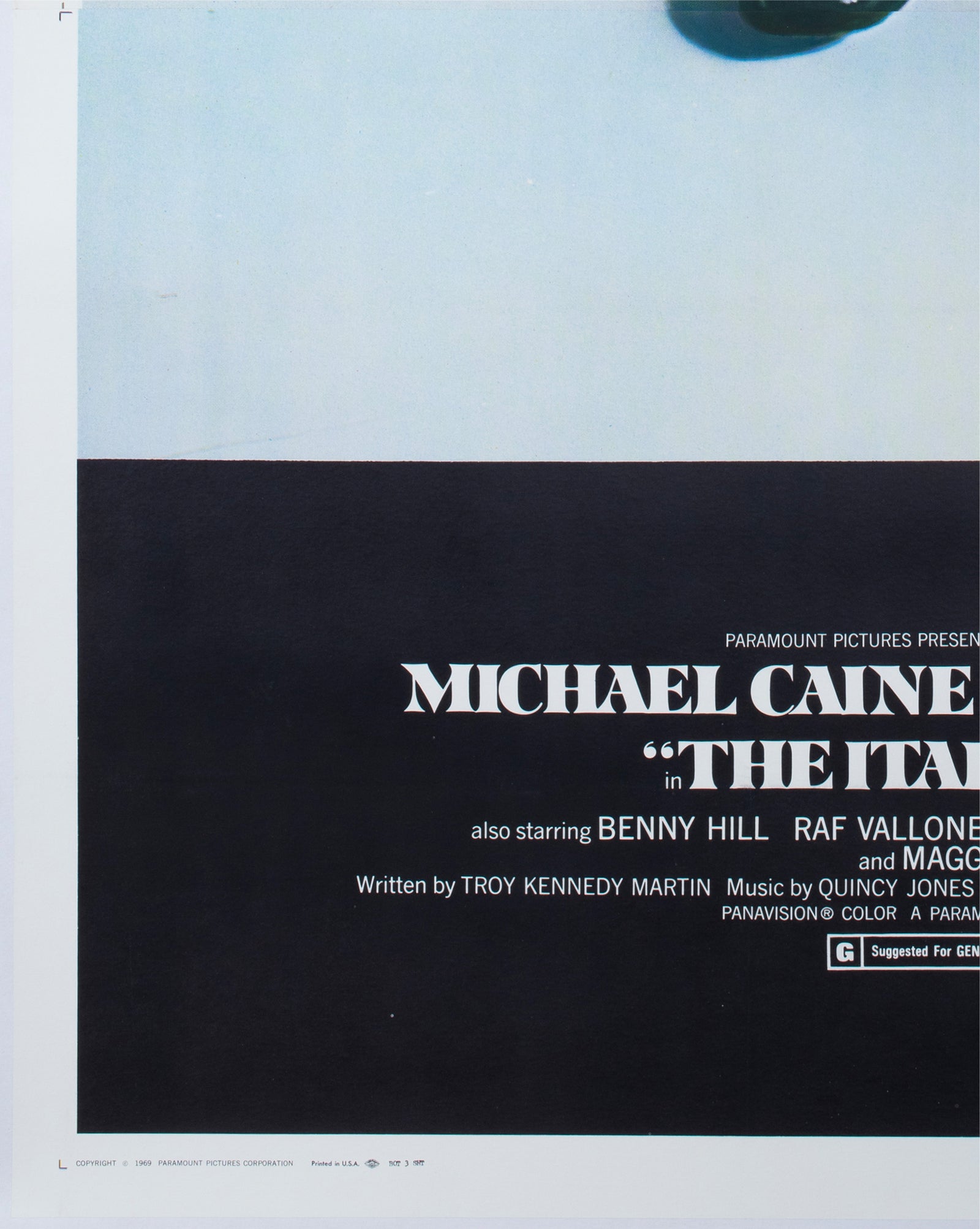 The Italian Job 1969 US 3 Sheet Film Poster - detail