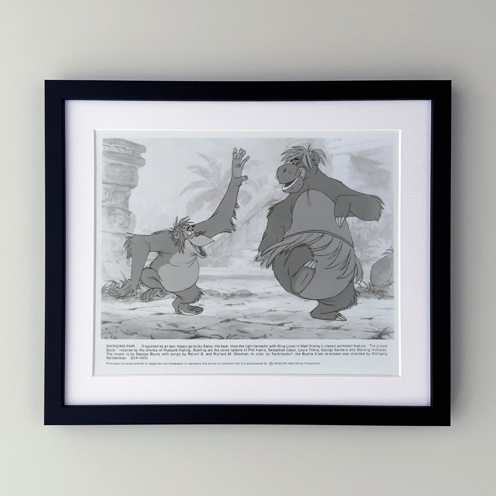 The Jungle Book 1967 Film Movie Press Publicity Still Framed