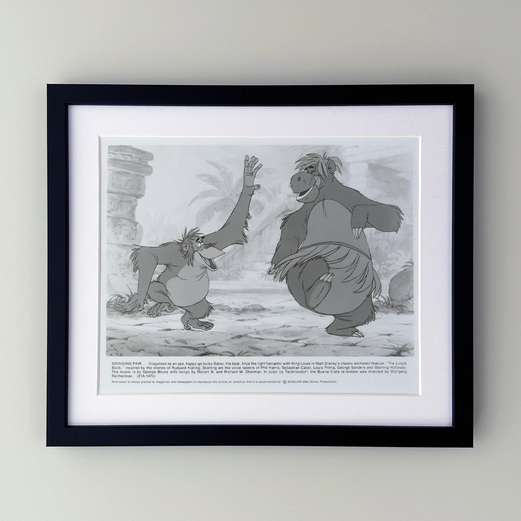 The Jungle Book 1967 Film Movie Press Publicity Still Framed