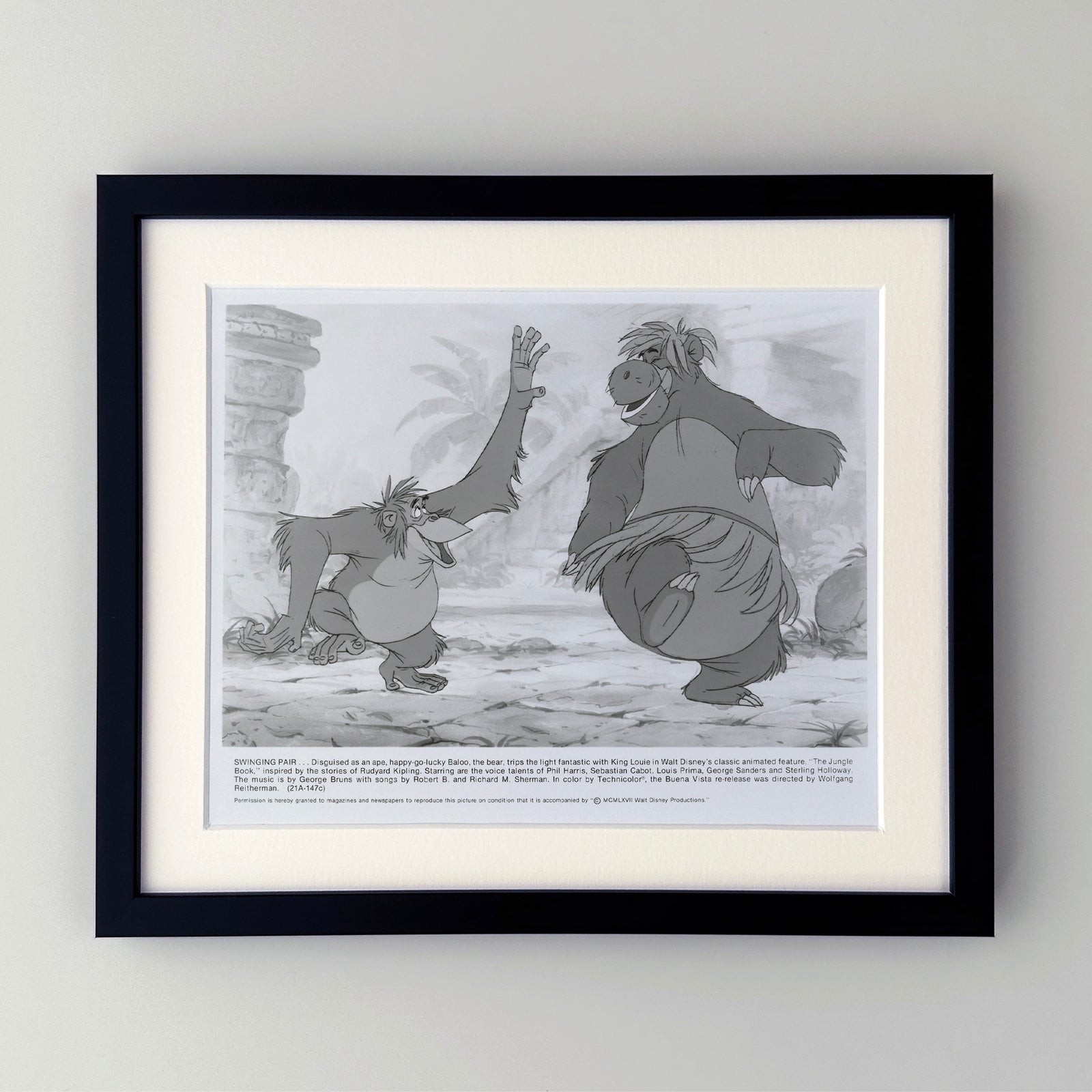 The Jungle Book 1967 Film Movie Press Publicity Still Framed