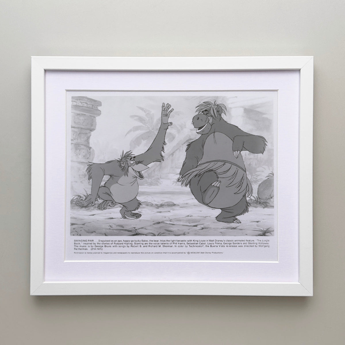 The Jungle Book 1967 Film Movie Press Publicity Still Framed