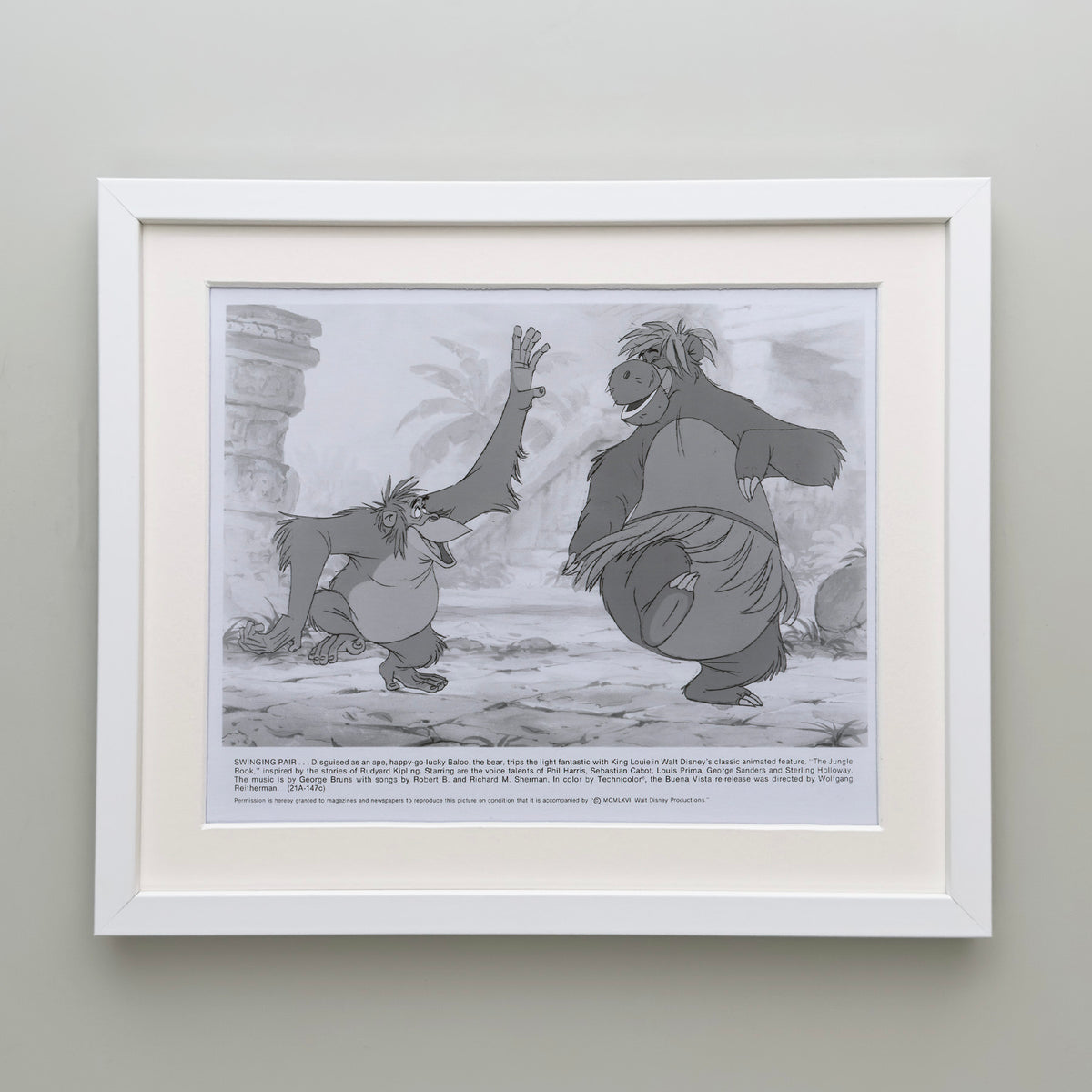 The Jungle Book 1967 Film Movie Press Publicity Still Framed