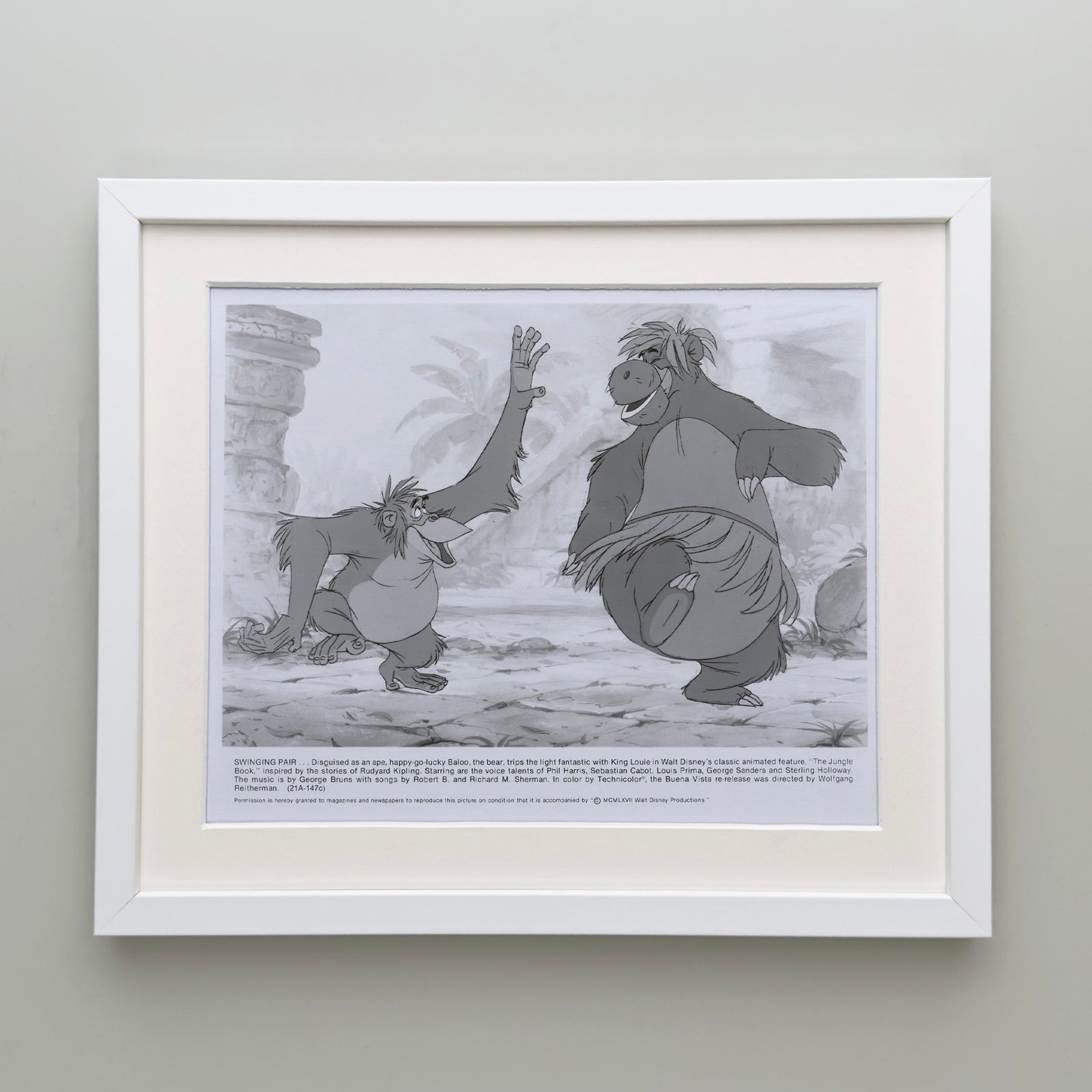 The Jungle Book 1967 Film Movie Press Publicity Still Framed