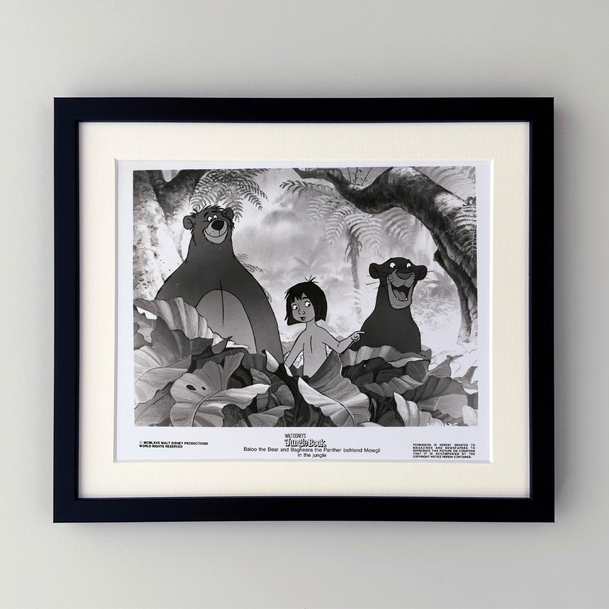 The Jungle Book 1967 Publicity Film Movie Press Still Framed