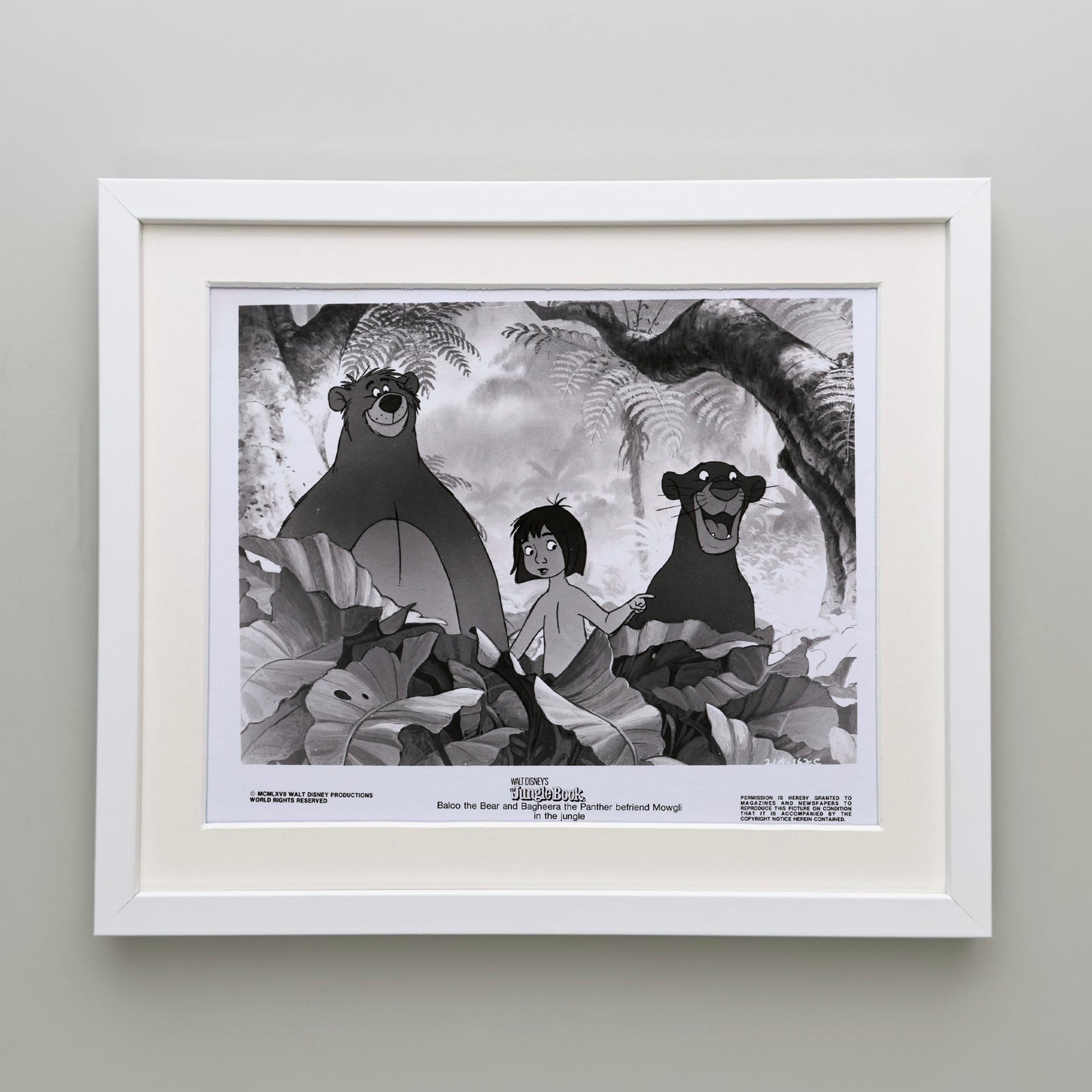 The Jungle Book 1967 Publicity Film Movie Press Still Framed