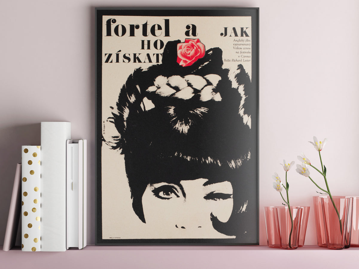 The Knack And How To Get It 1966 Czech A3 Film Movie Poster, Milan Grygar