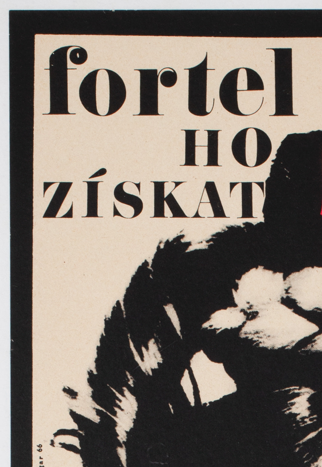 The Knack And How To Get It 1966 Czech A3 Film Movie Poster, Milan Grygar - detail