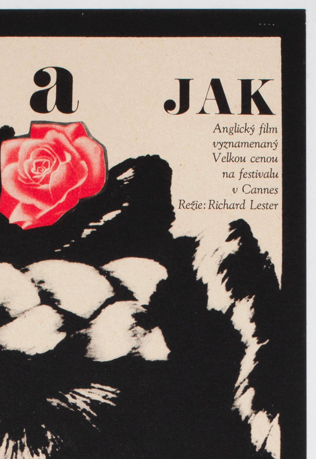 The Knack And How To Get It 1966 Czech A3 Film Movie Poster, Milan Grygar - detail
