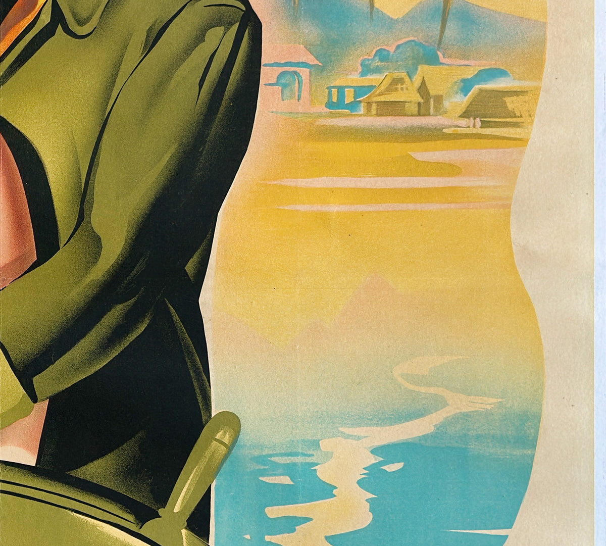 The Lady from Shanghai 1948 French Grande Style A Film Movie Poster, Constantin Belinsky - detail