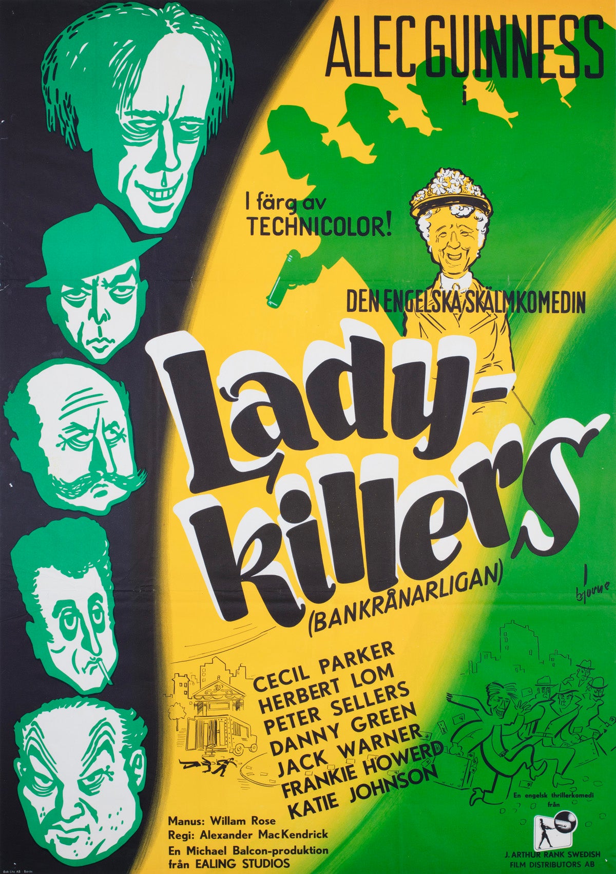 The Ladykillers 1955 Swedish Film Poster
