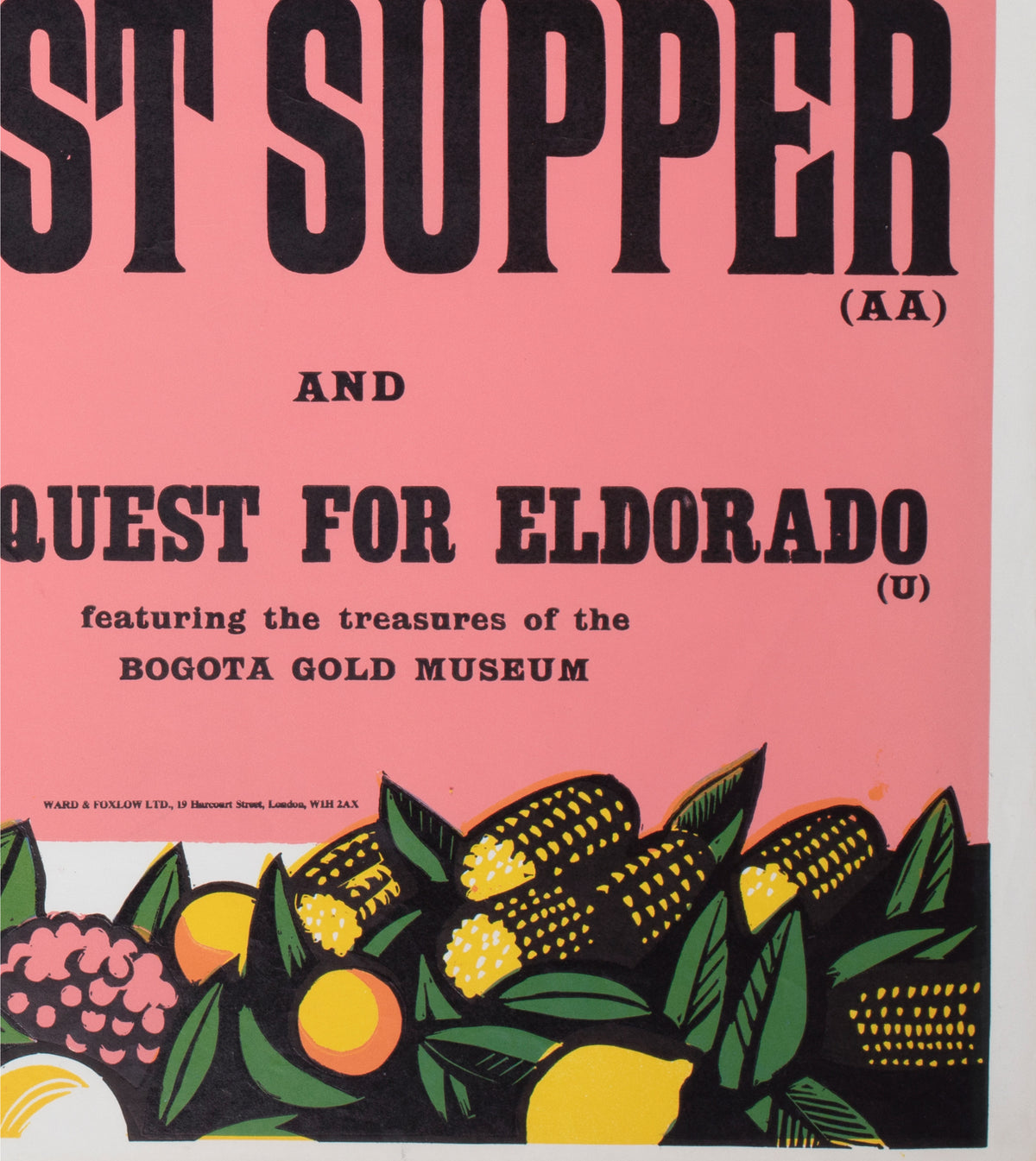 The Last Supper 1976 UK Quad Academy Cinema Film Poster, Strausfeld - detail