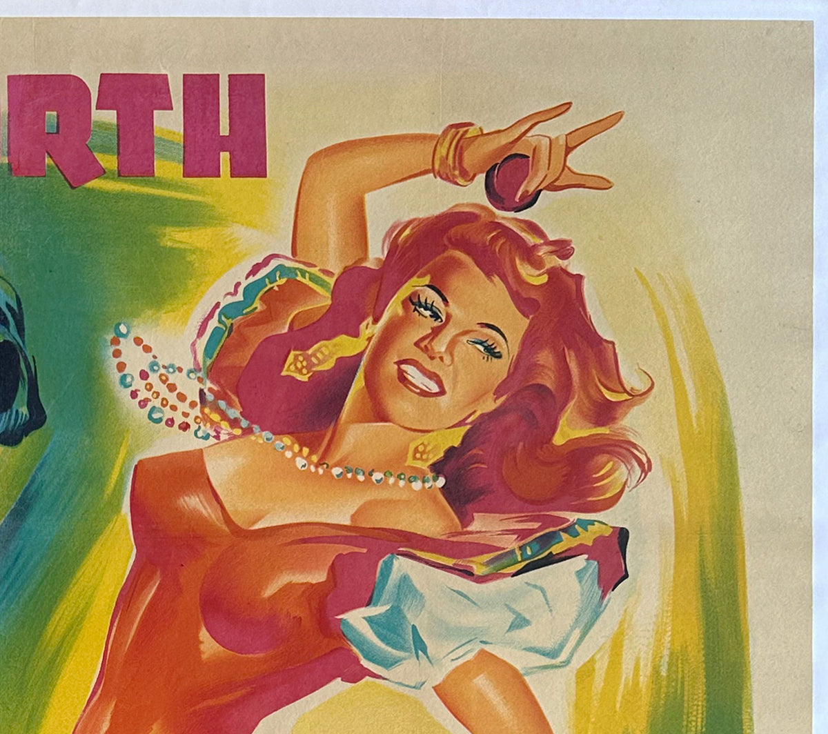 The Loves of Carmen 1948 French Grande Film Movie Poster, Constantin Belinsky - detail