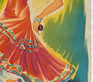 The Loves of Carmen 1948 French Grande Film Movie Poster, Constantin Belinsky - detail