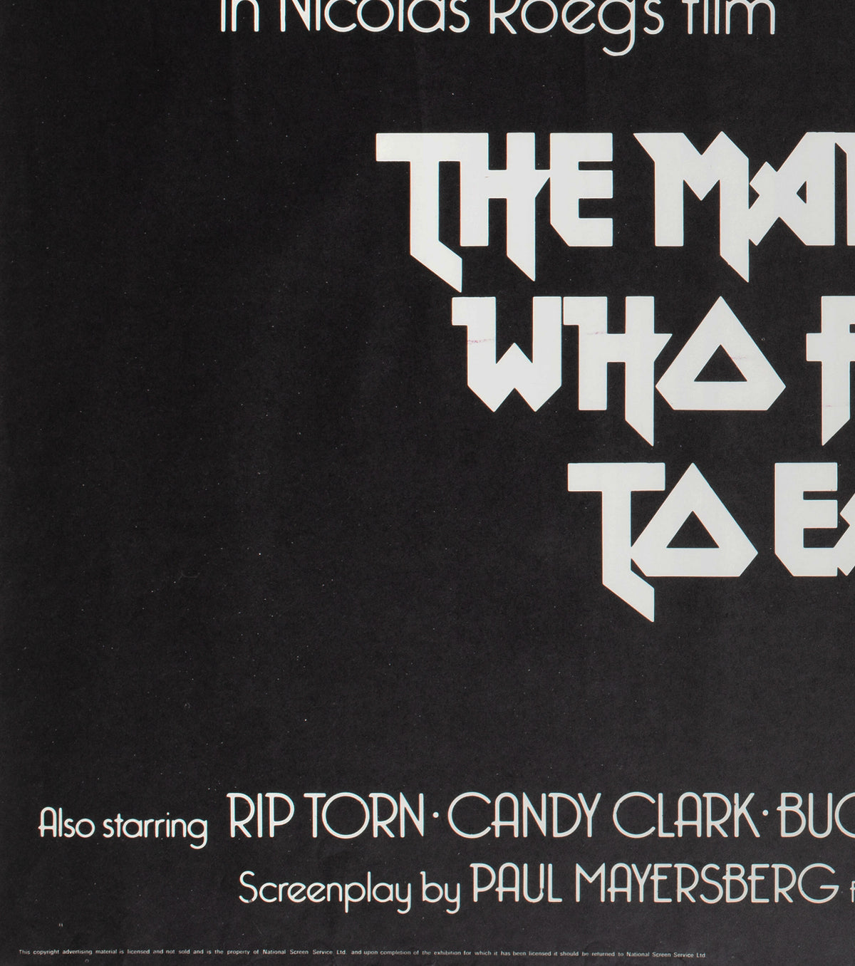 The Man Who Fell To Earth 1976 Rolled UK Quad Pink Style Film Movie Poster, Vic Fair - detail