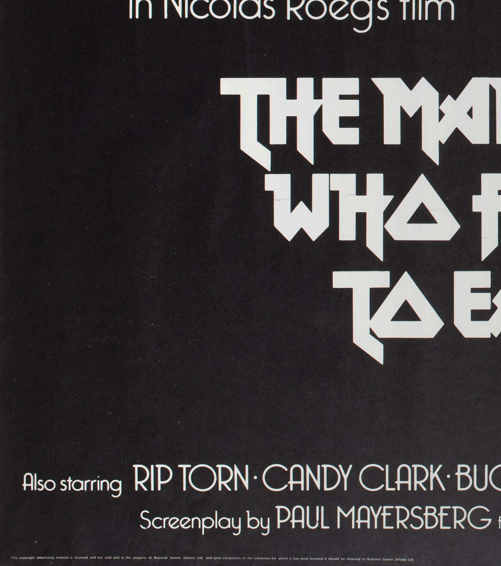 The Man Who Fell To Earth 1976 Rolled UK Quad Pink Style Film Movie Poster, Vic Fair - detail