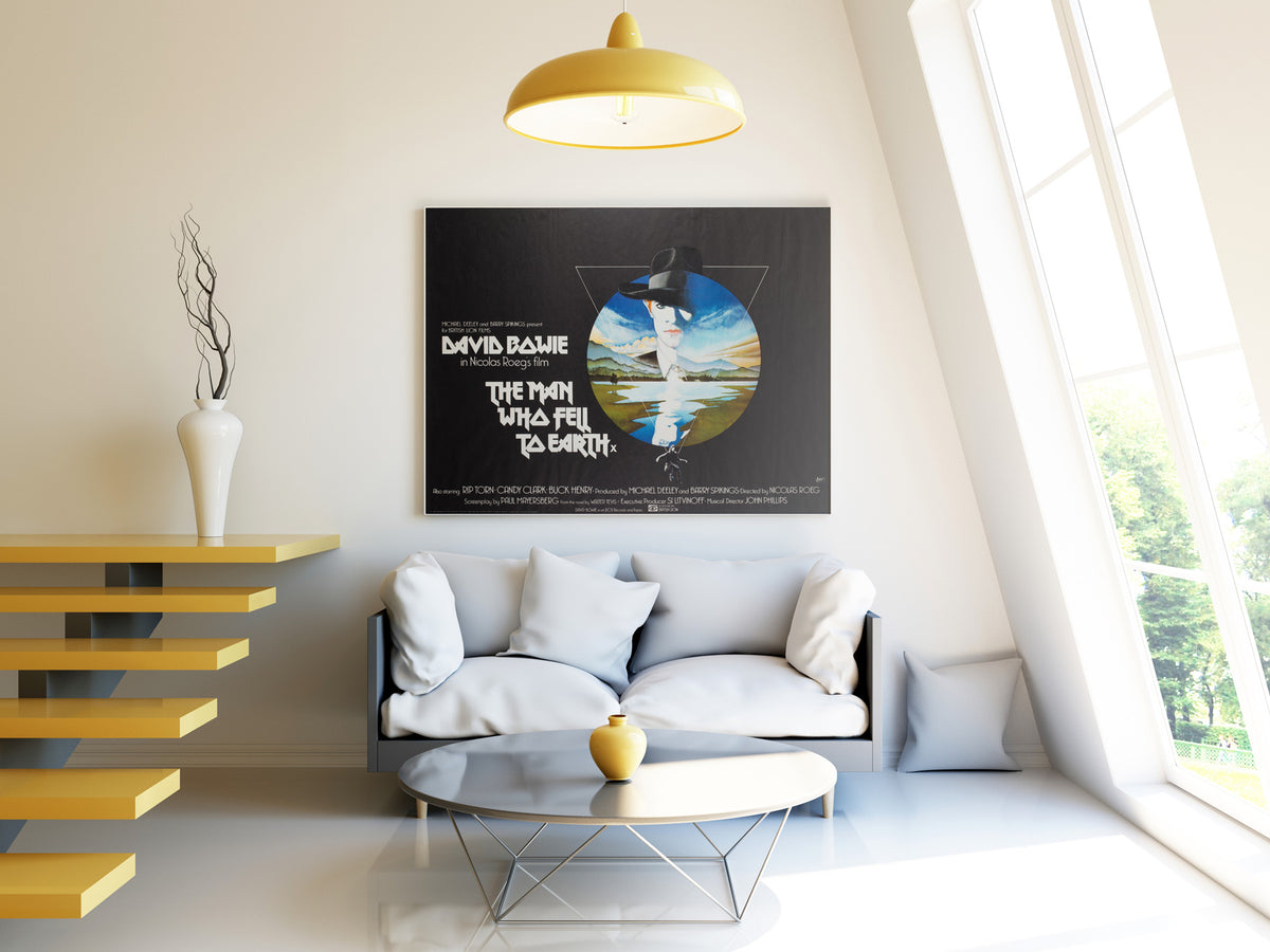 The Man Who Fell To Earth 1976 Rolled UK Quad Film Movie Poster, Vic Fair