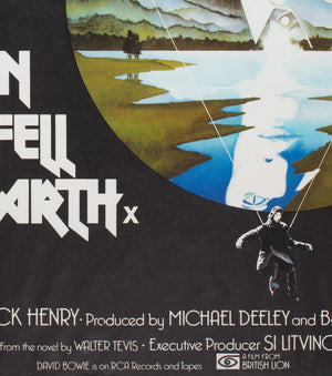 The Man Who Fell To Earth 1976 Rolled UK Quad Film Movie Poster, Vic Fair - detail