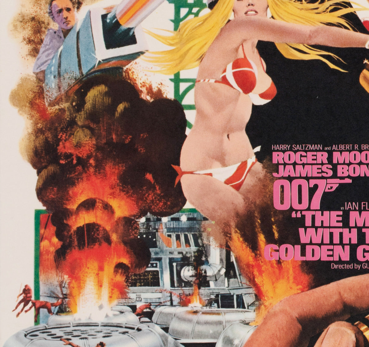 The Man With a Golden Gun 1973 Japanese B2 Film Poster, Robert McGinnis - detail