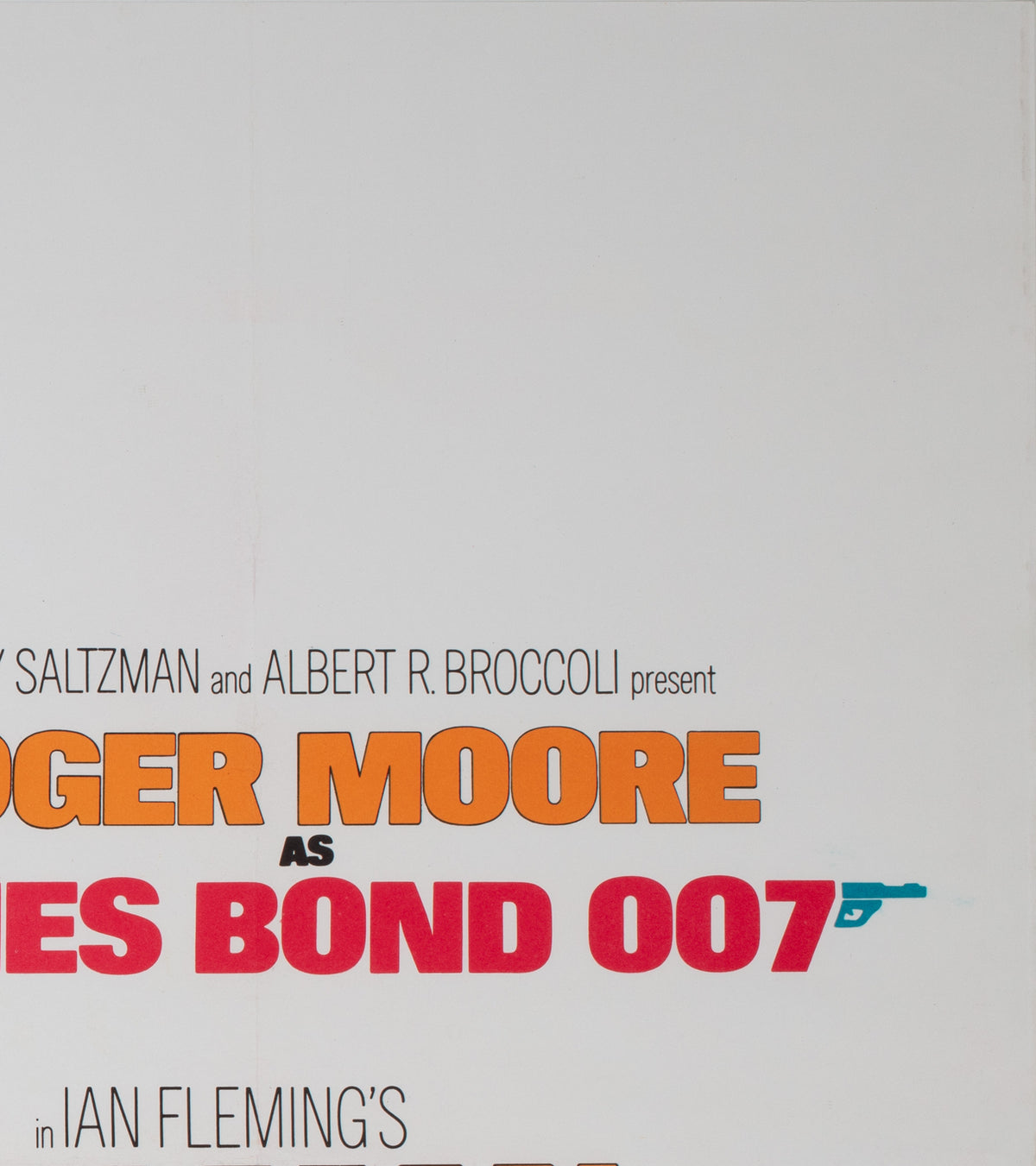 The Man with the Golden Gun 1974 UK Quad Film Movie Poster, Robert McGinnis - detail