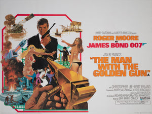 The Man with the Golden Gun 1974 UK Quad Film Movie Poster, Robert McGinnis