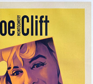 The Misfits 1961 French Grande Film Movie Poster, Roger Soubie - detail